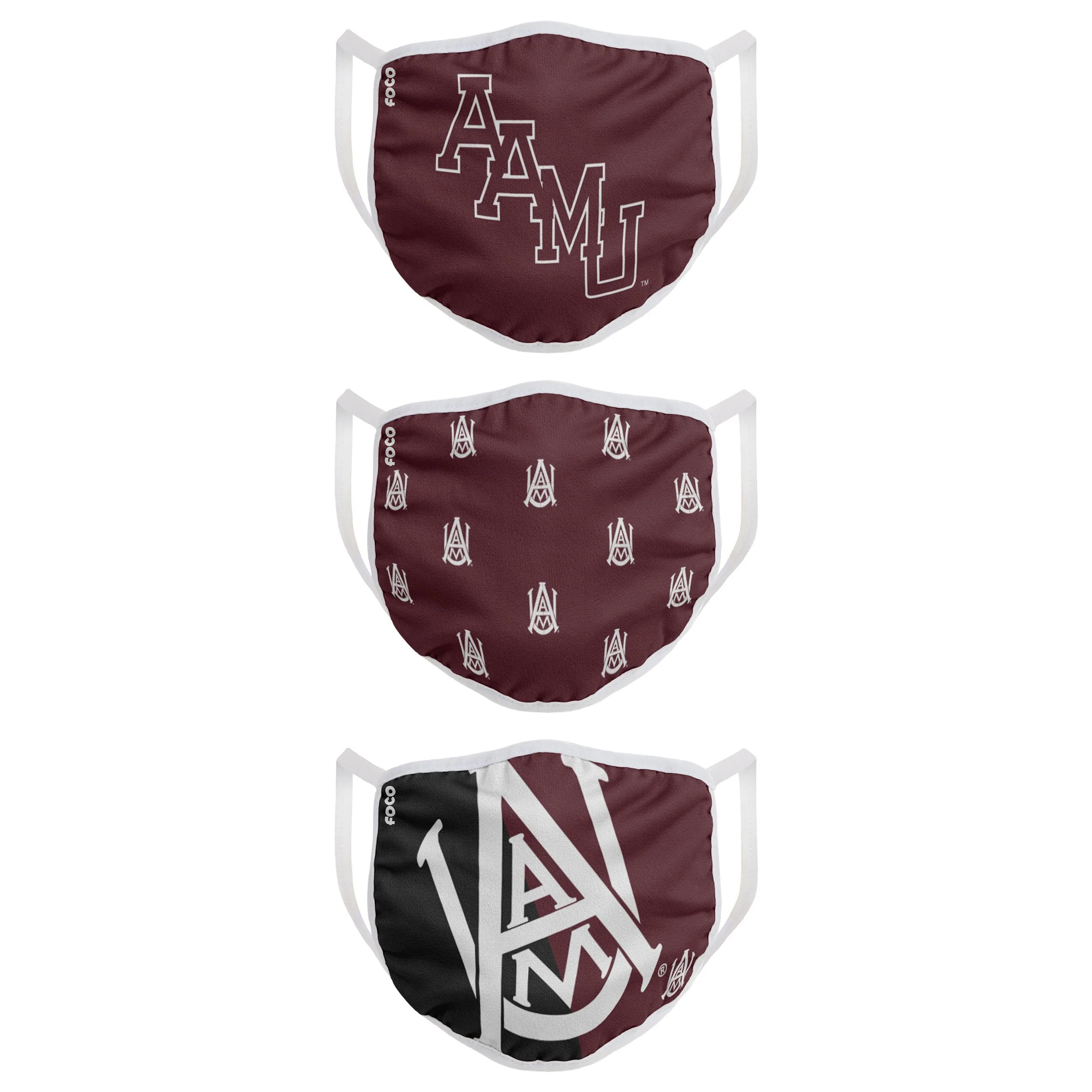 Alabama A&M Bulldogs NCAA 3 Pack Face Cover - Image 2