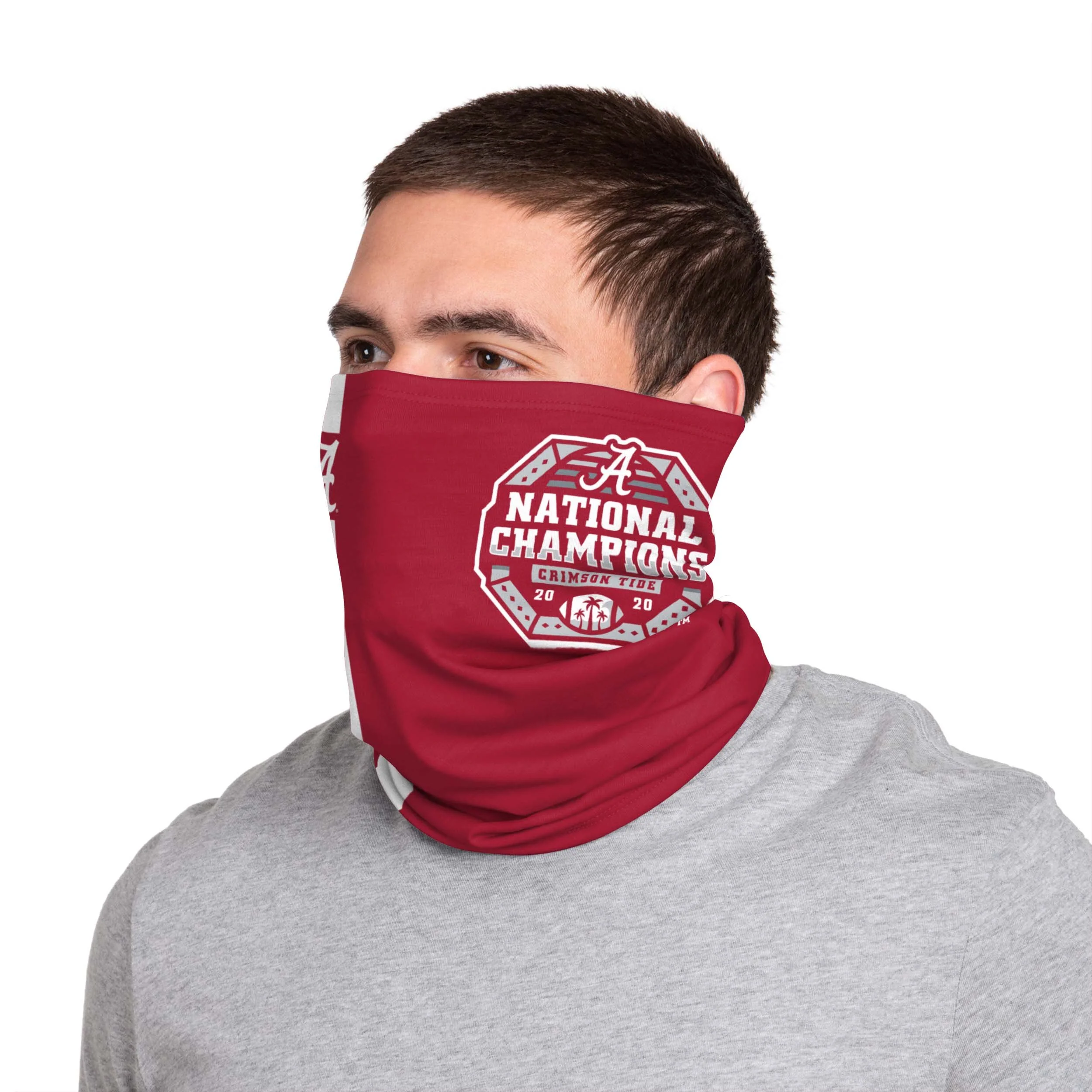Alabama Crimson Tide NCAA 2020 Football National Champions Stitched Gaiter Scarf - Image 2
