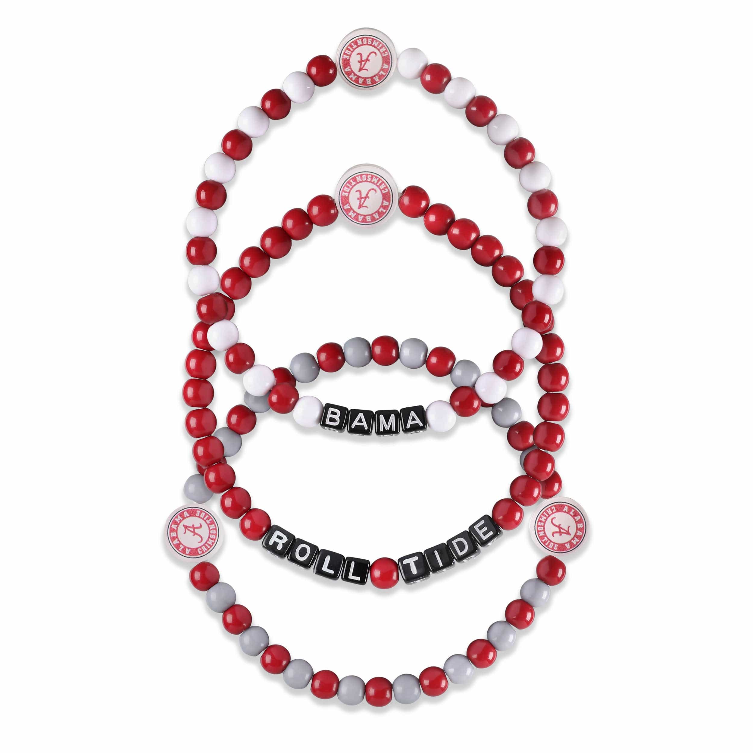 Alabama Crimson Tide NCAA 3 Pack Beaded Friendship Bracelet