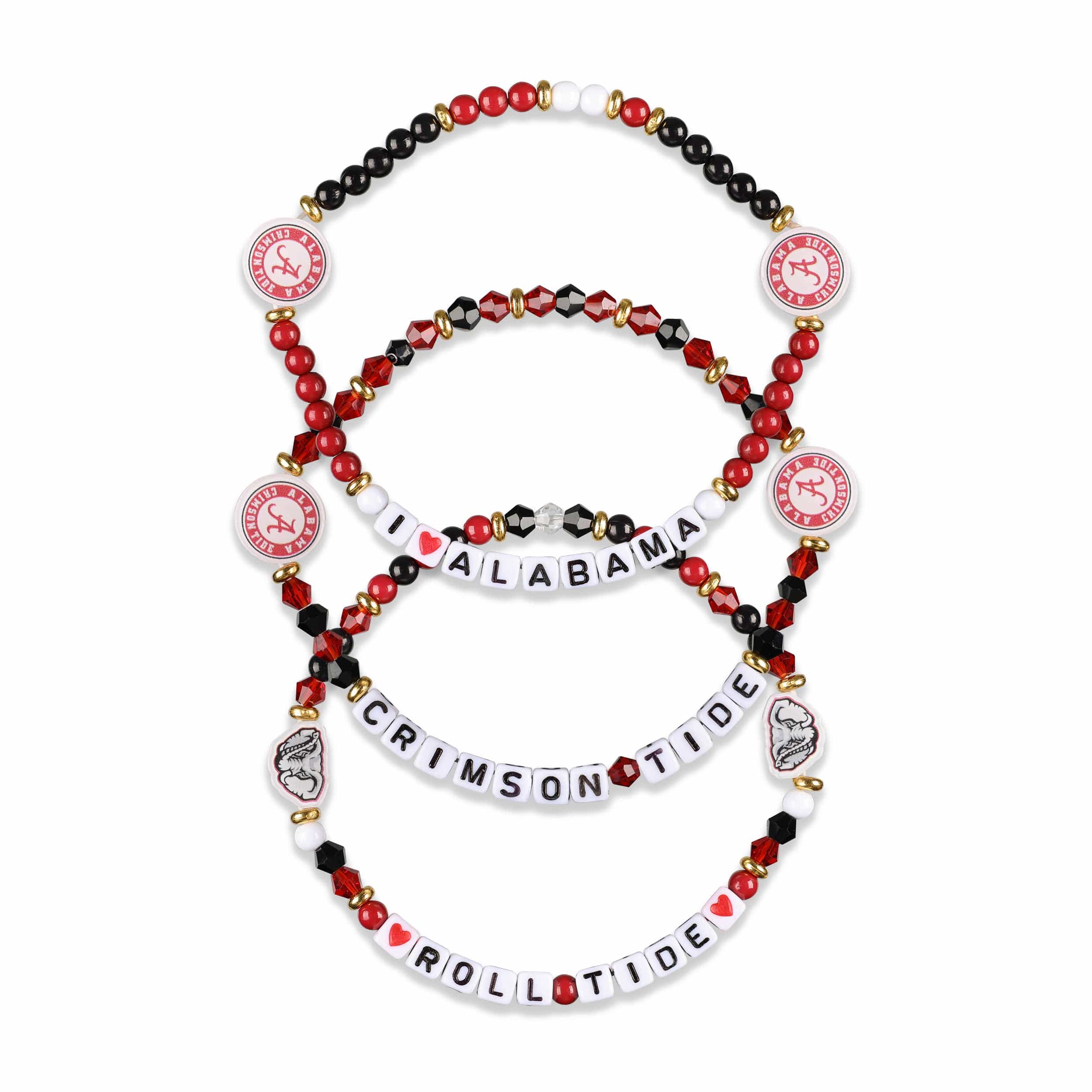 Alabama Crimson Tide NCAA 3 Pack Friendship Bracelet