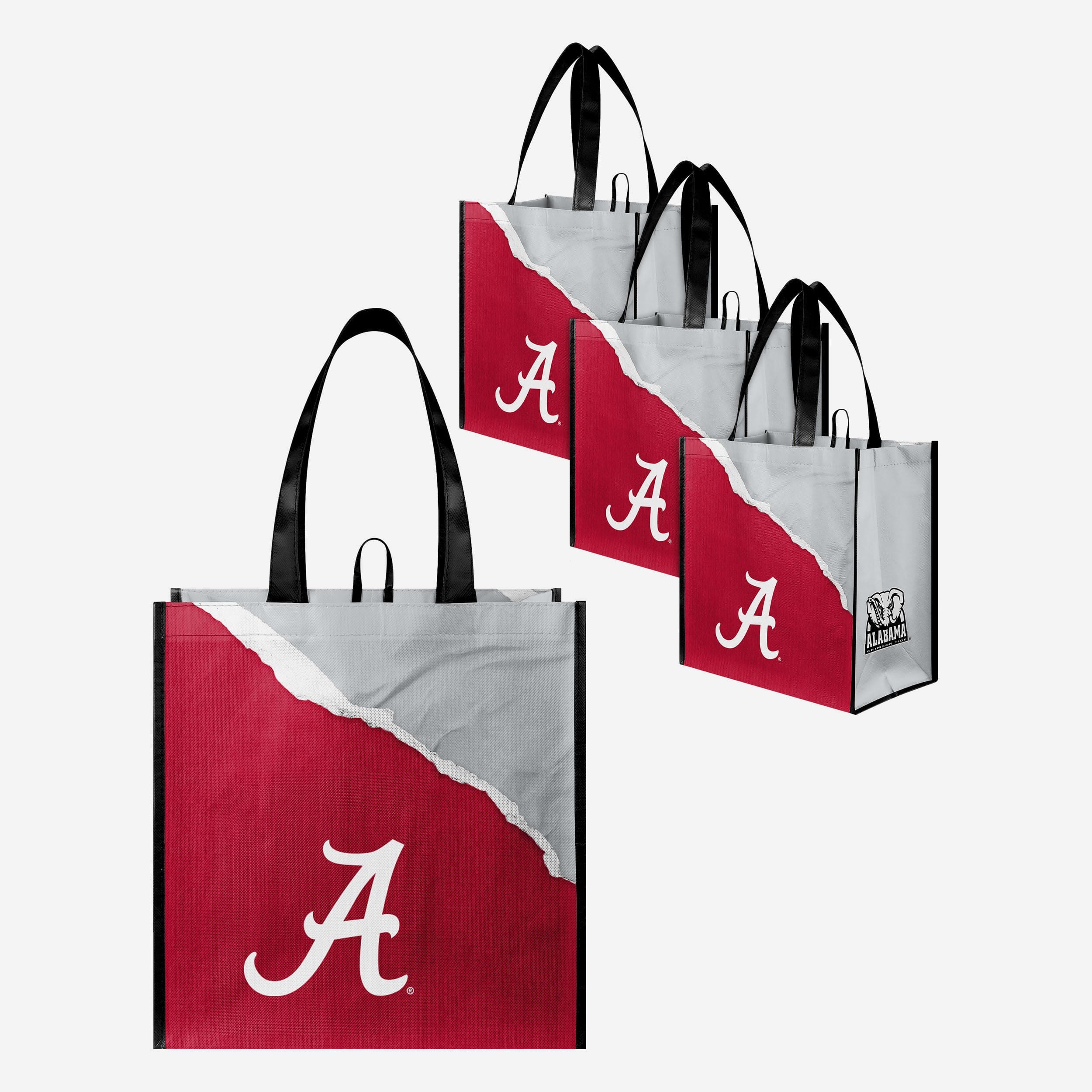 Alabama Crimson Tide NCAA 4 Pack Reusable Shopping Bag - Image 2
