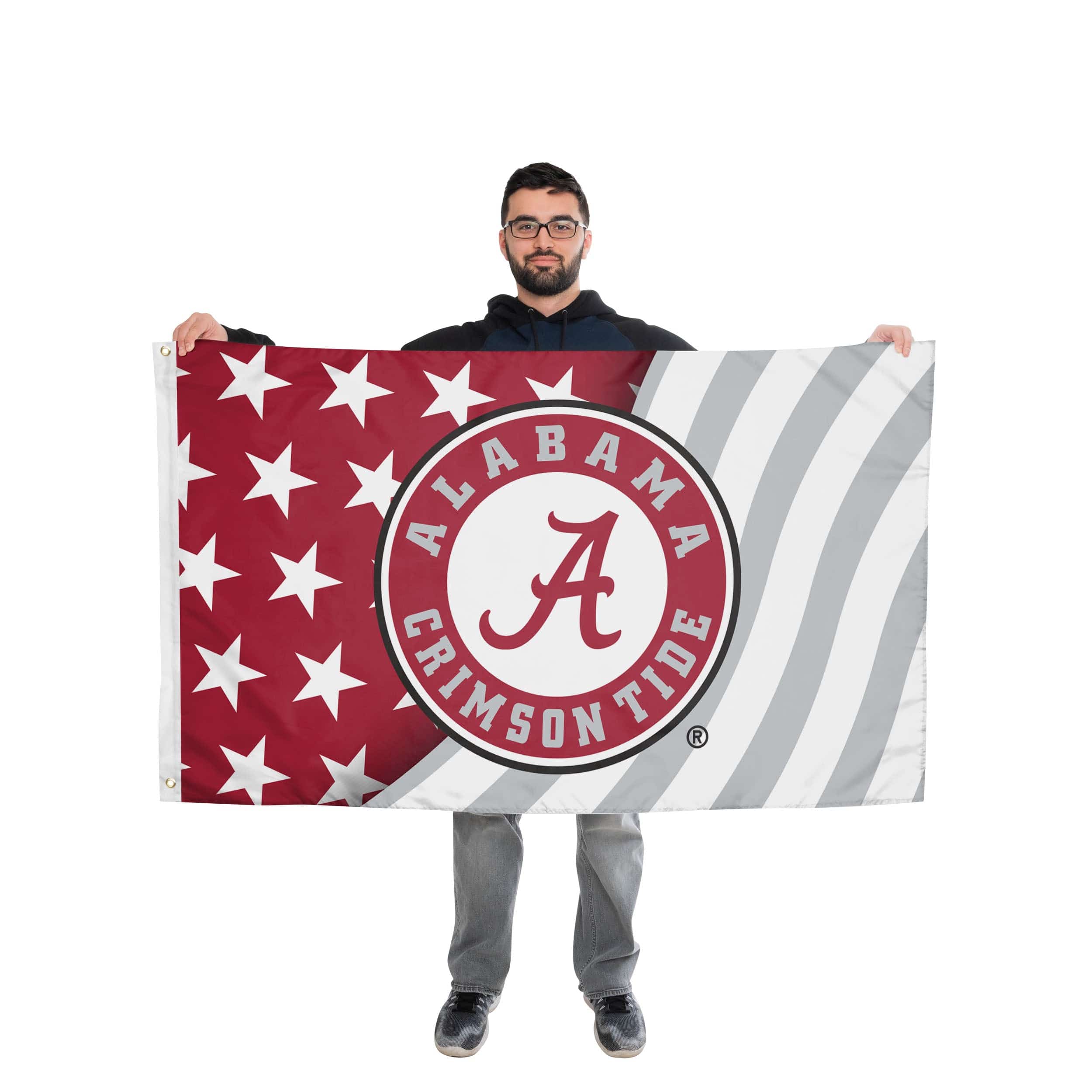 Alabama Crimson Tide NCAA Americana Horizontal Flag - Image 2