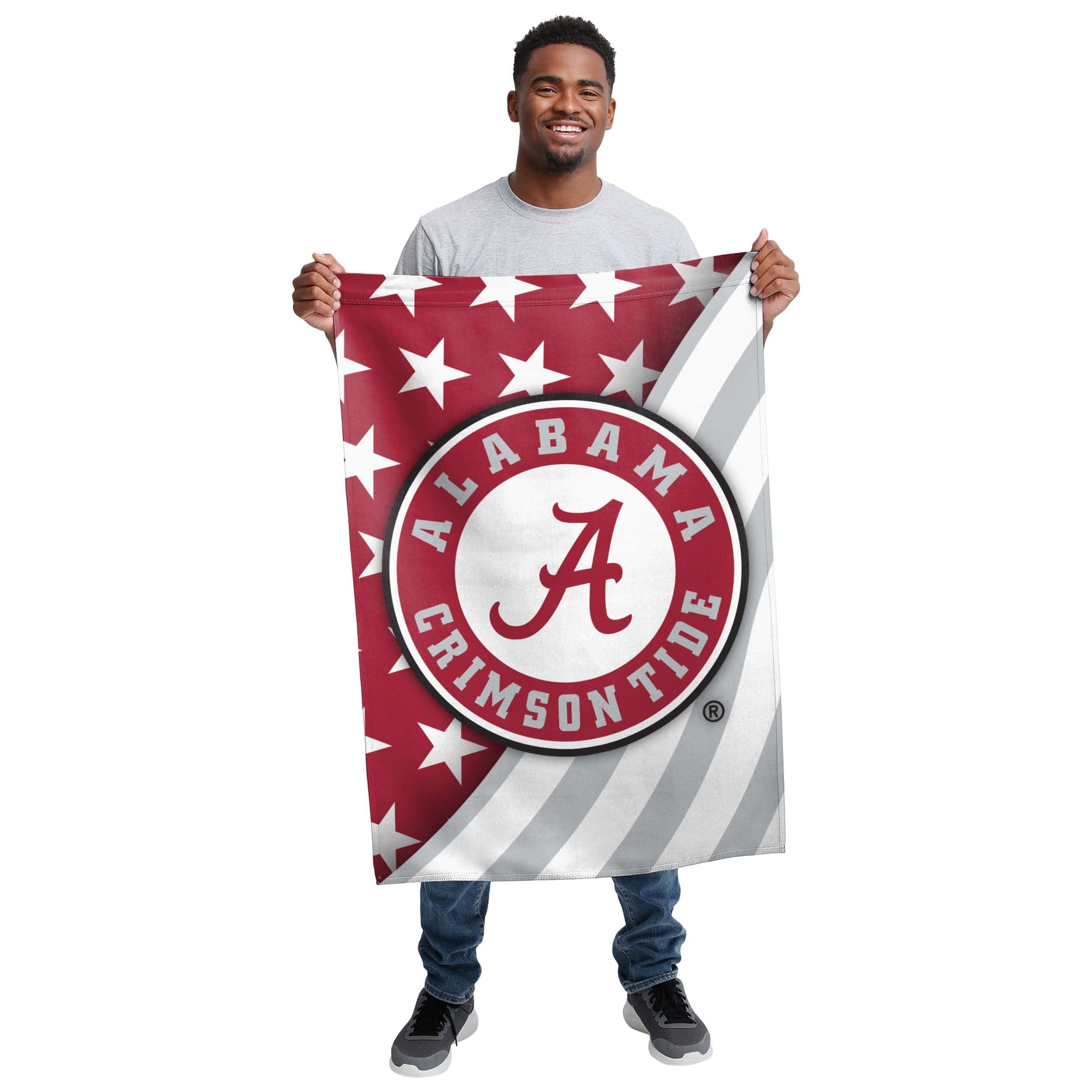 Alabama Crimson Tide NCAA Americana Vertical Flag - Image 2