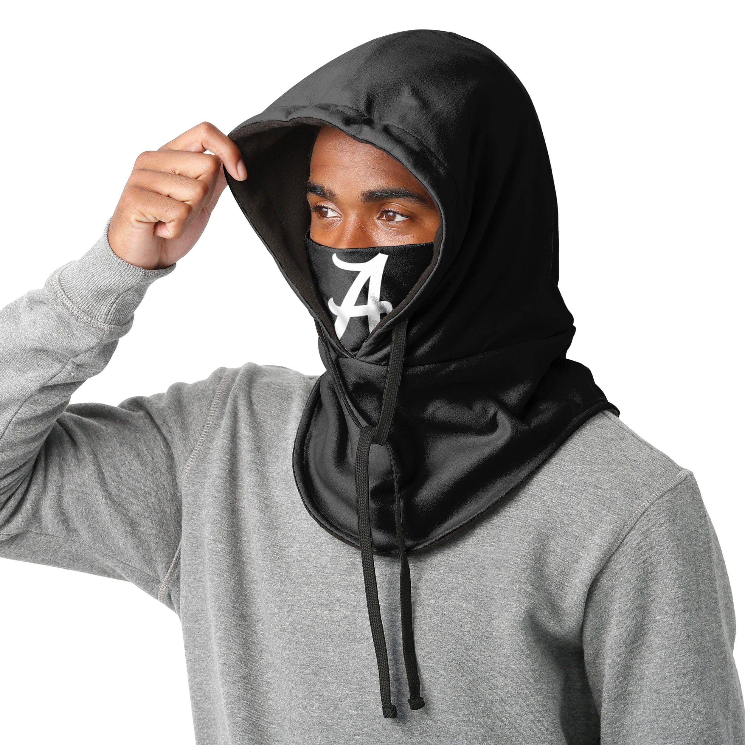 Alabama Crimson Tide NCAA Black Drawstring Hooded Gaiter - Image 3