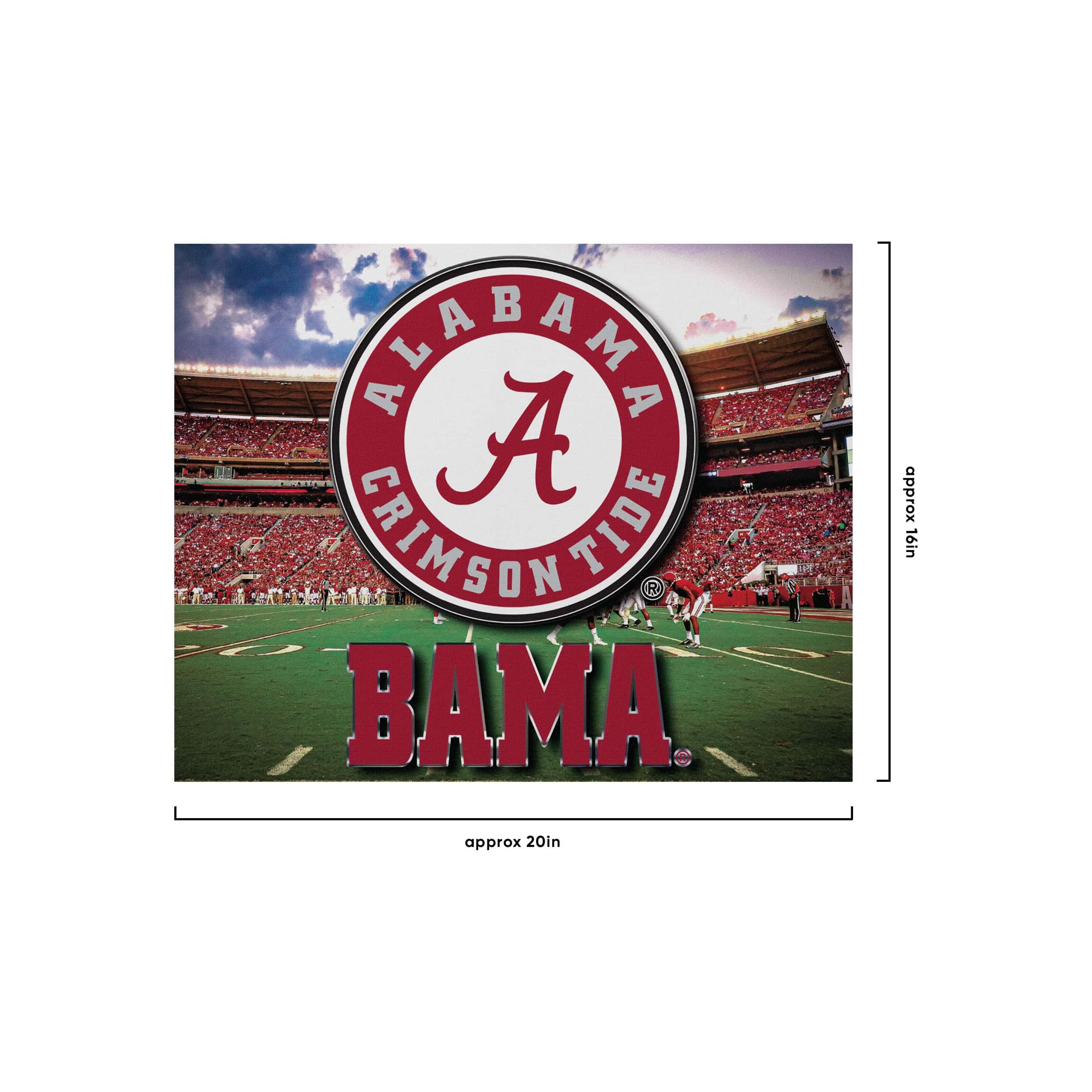 Alabama Crimson Tide NCAA Canvas Wall Sign - Image 4