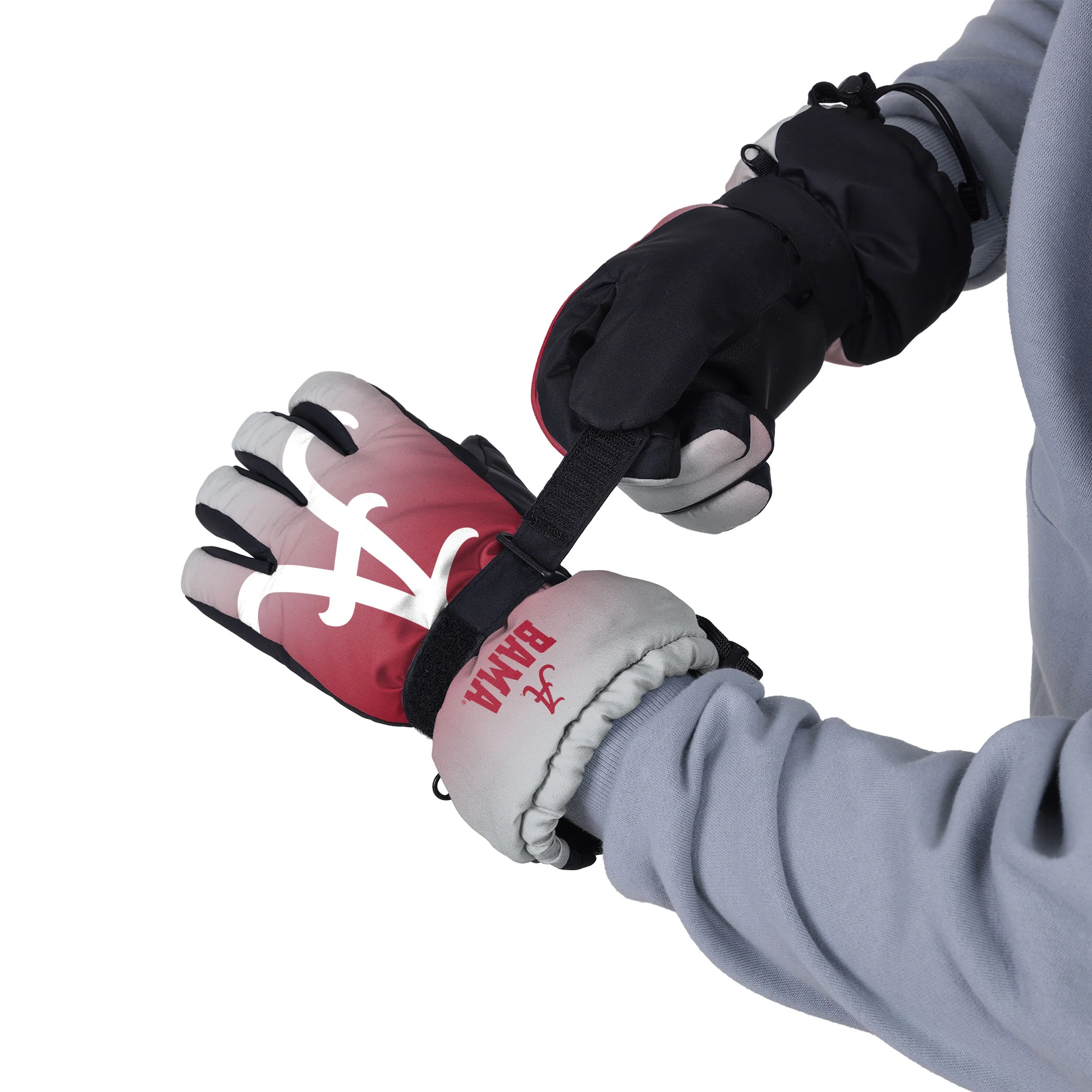 Alabama Crimson Tide NCAA Gradient Big Logo Insulated Gloves - Image 2