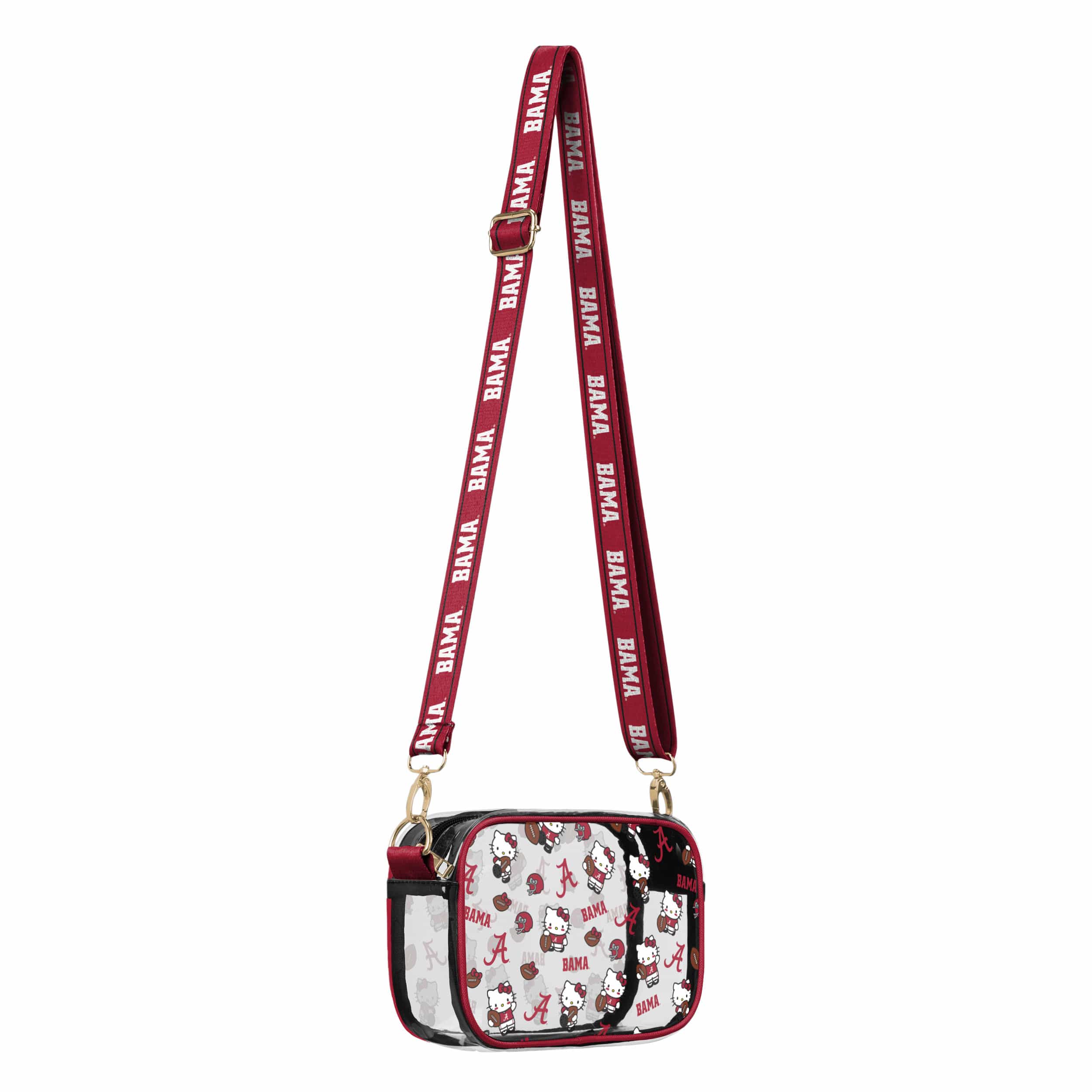 Alabama Crimson Tide NCAA Hello Kitty® Clear Crossbody Bag (PREORDER - SHIPS MID JULY) - Image 2
