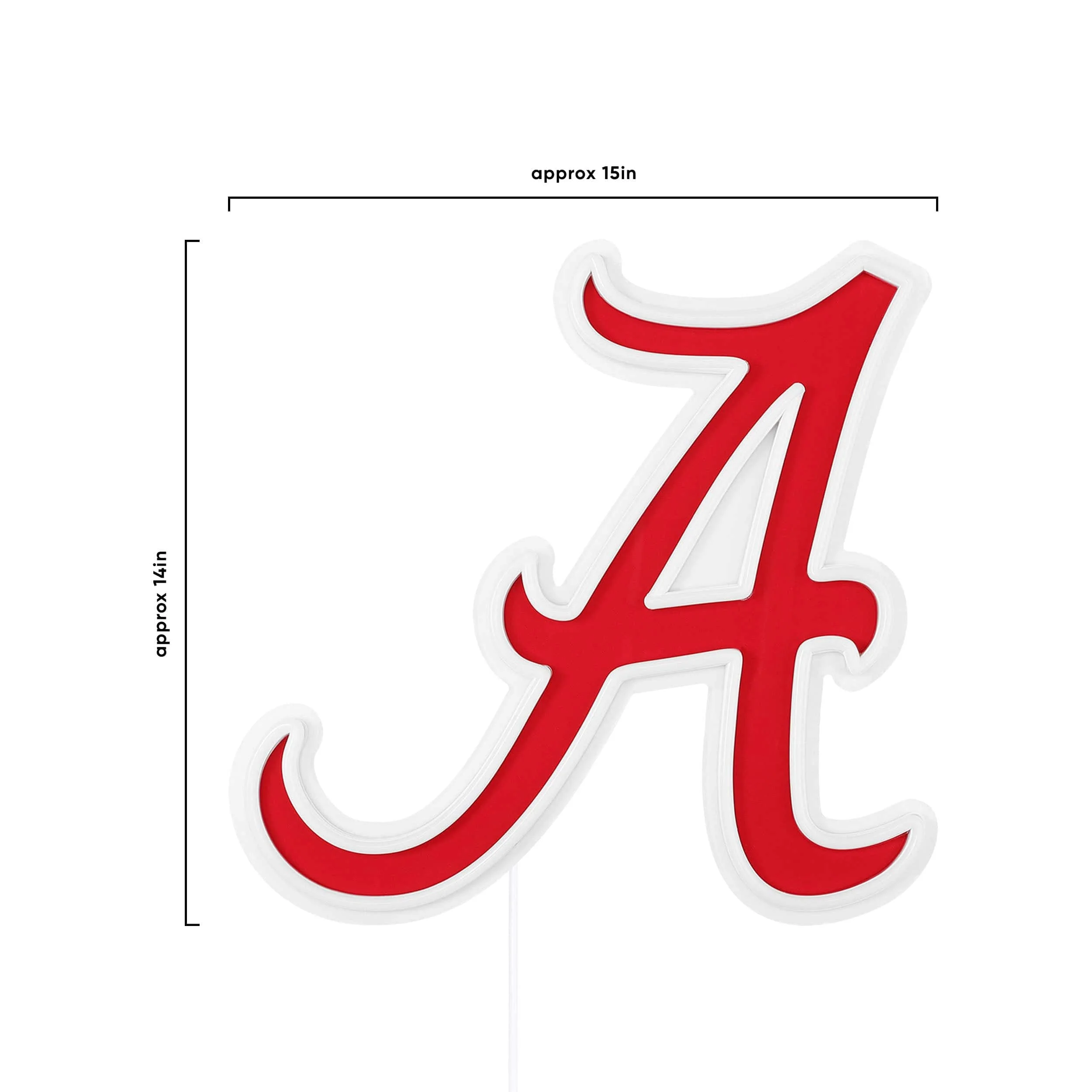 Alabama Crimson Tide NCAA LED Neon Light Up Team Logo Sign - Image 4