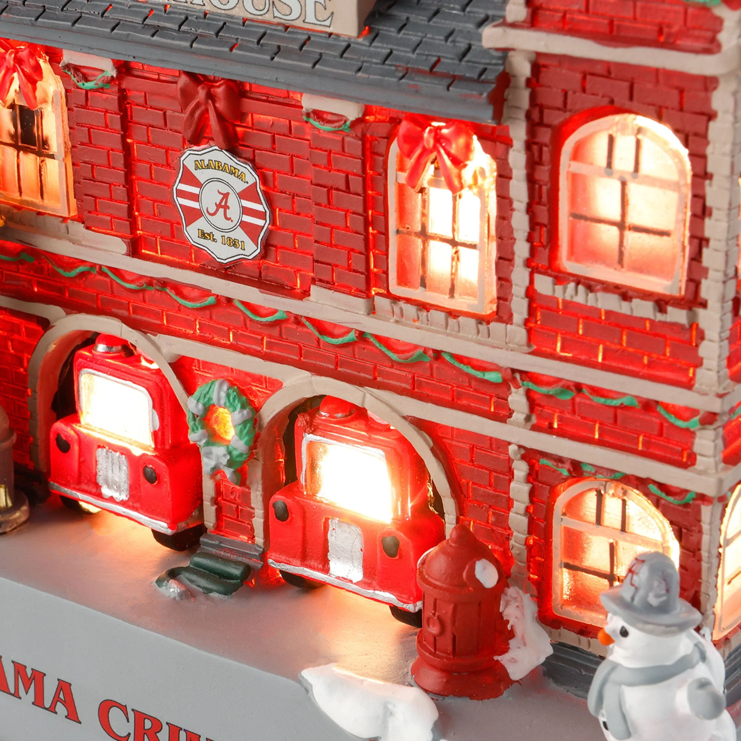 Alabama Crimson Tide NCAA Light Up Resin Team Firehouse - Image 3