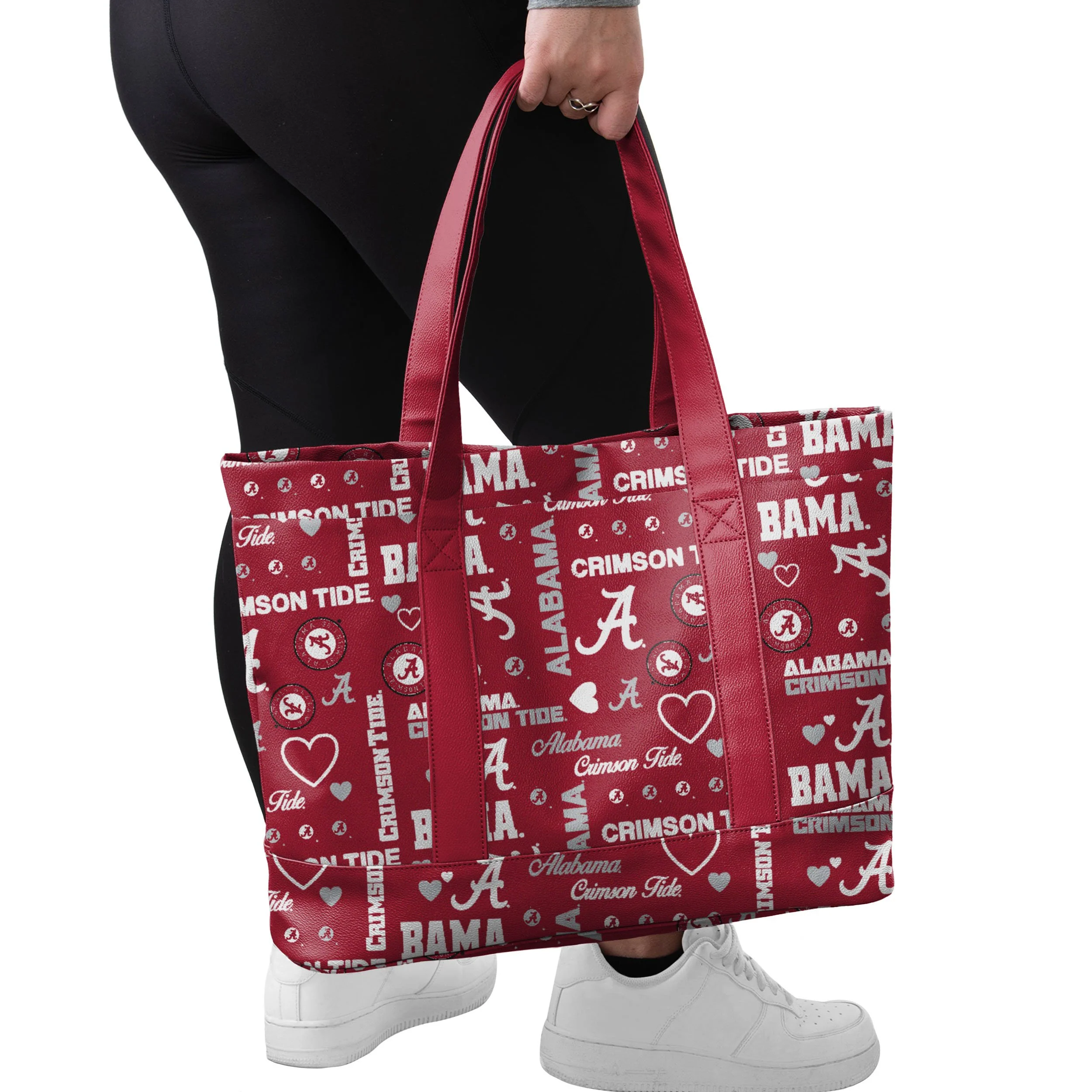 Alabama Crimson Tide NCAA Logo Love Tote Bag - Image 2