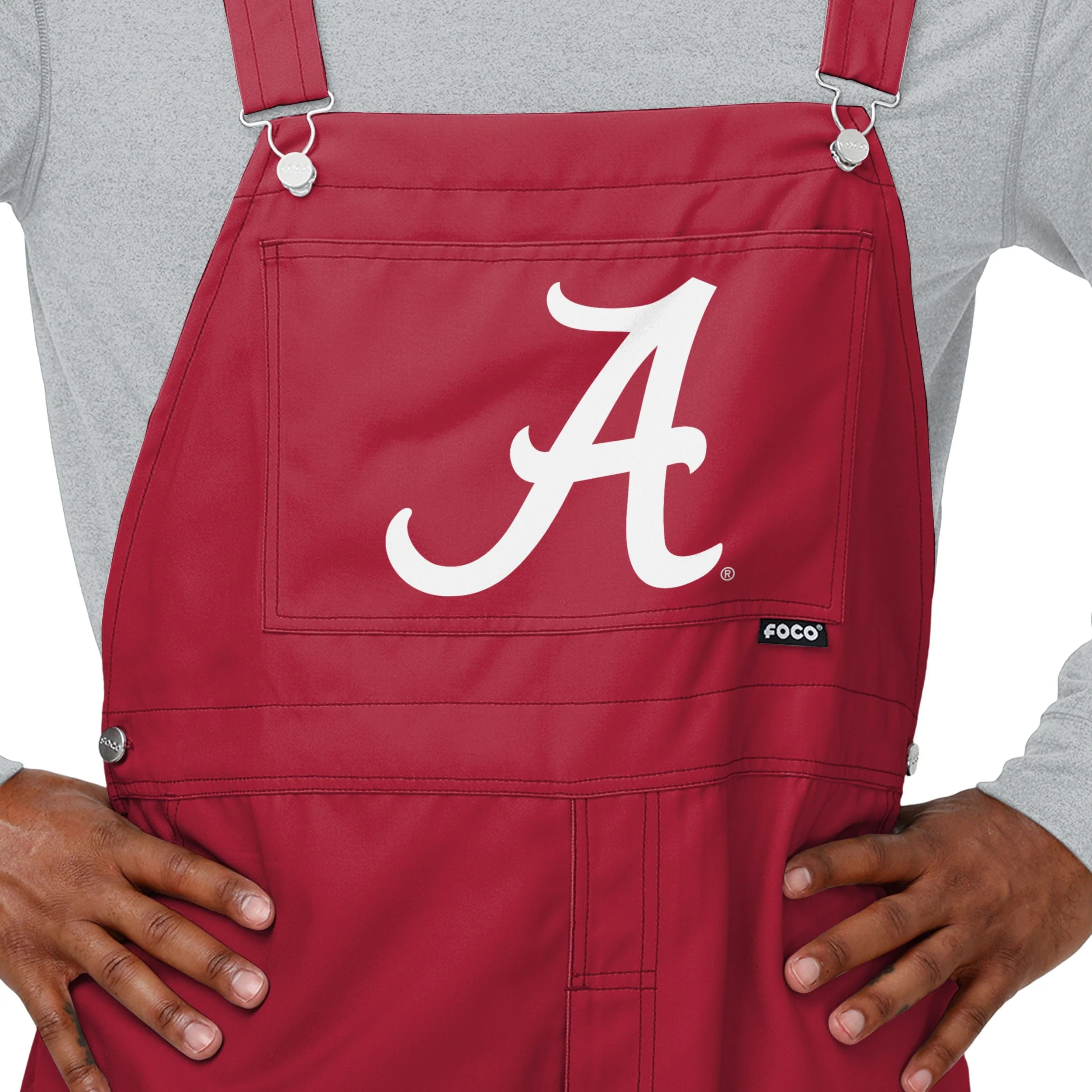 Alabama Crimson Tide NCAA Mens Big Logo Bib Overalls - Image 4