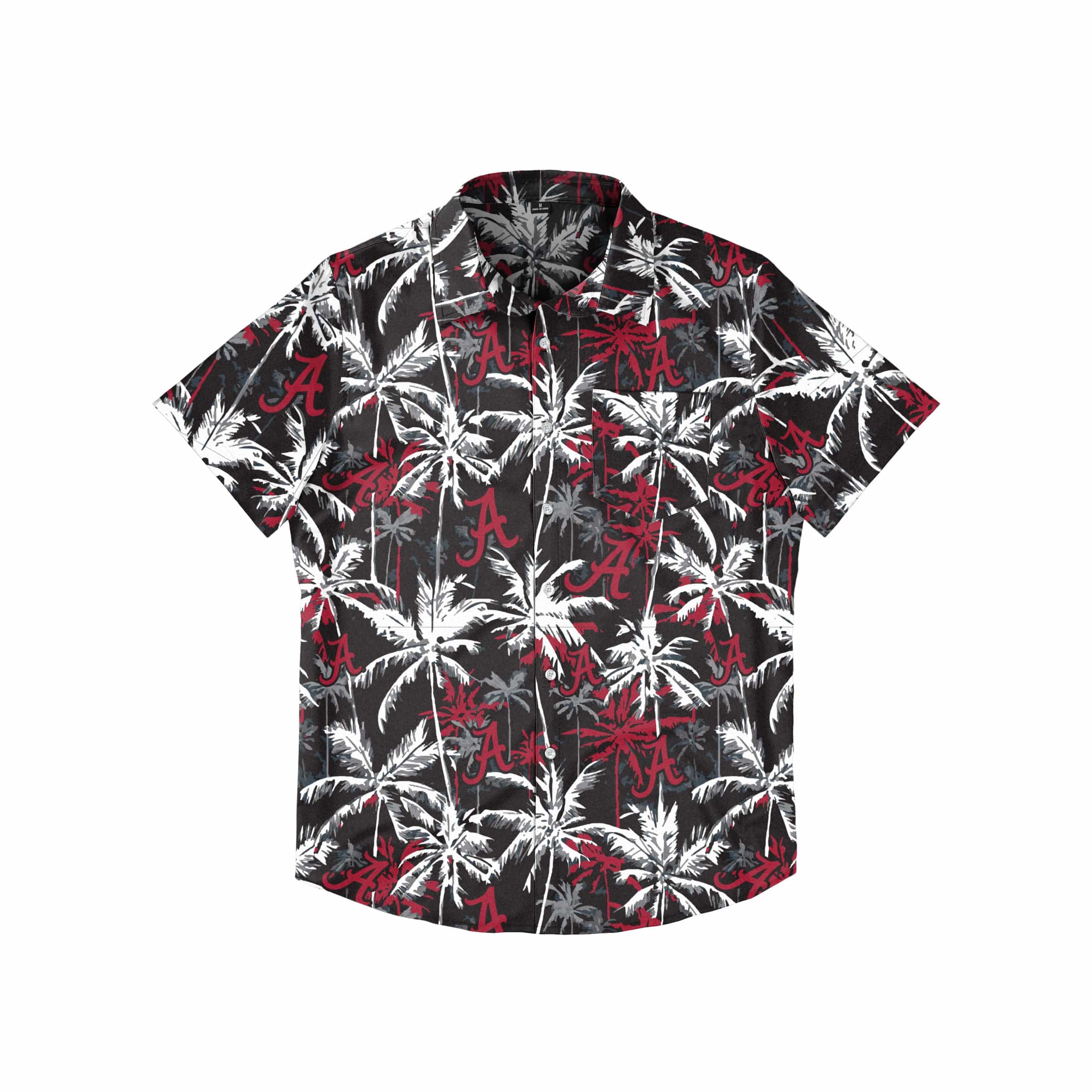 Alabama Crimson Tide NCAA Mens Black Floral Button Up Shirt
