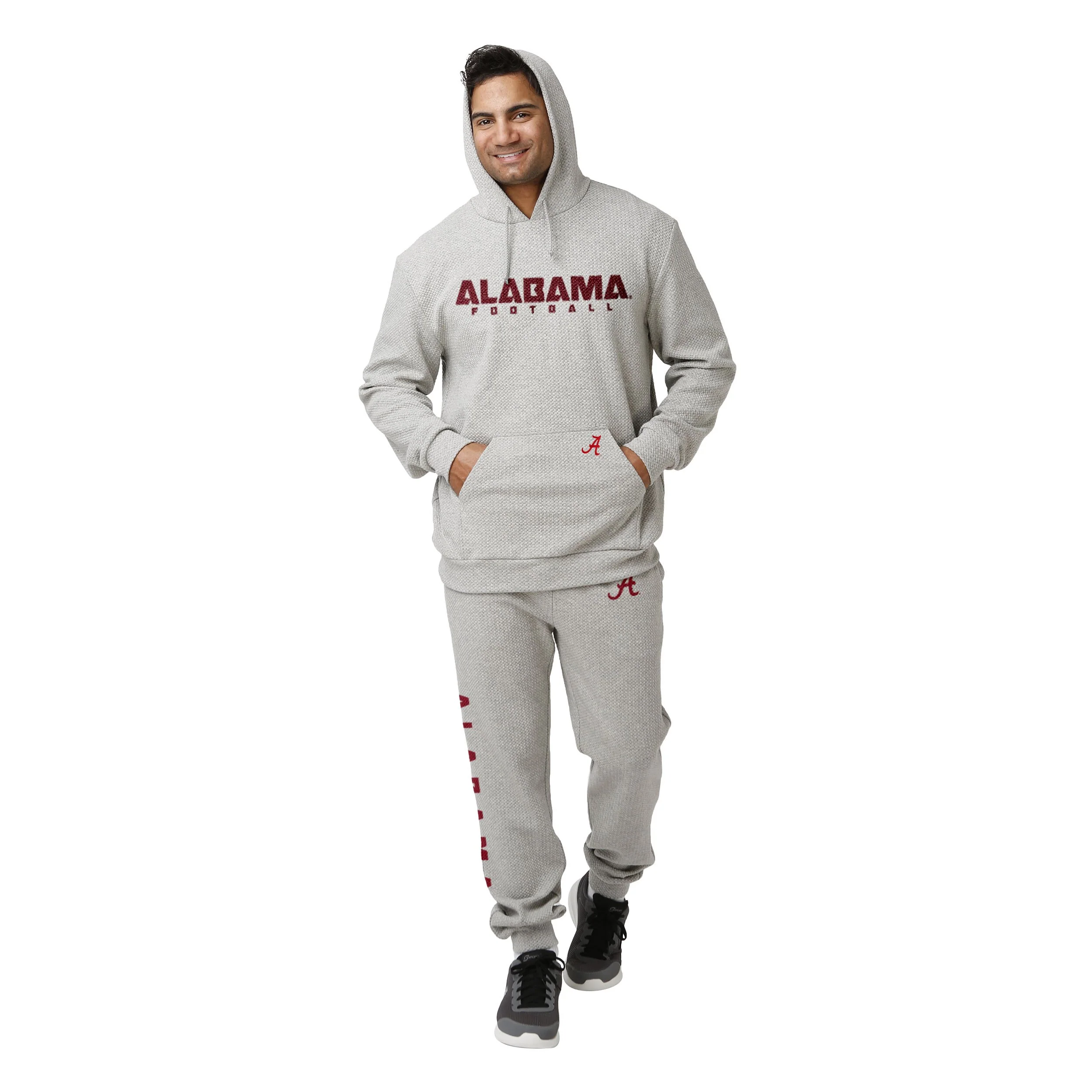 Alabama Crimson Tide NCAA Mens Gray Woven Hoodie - Image 2