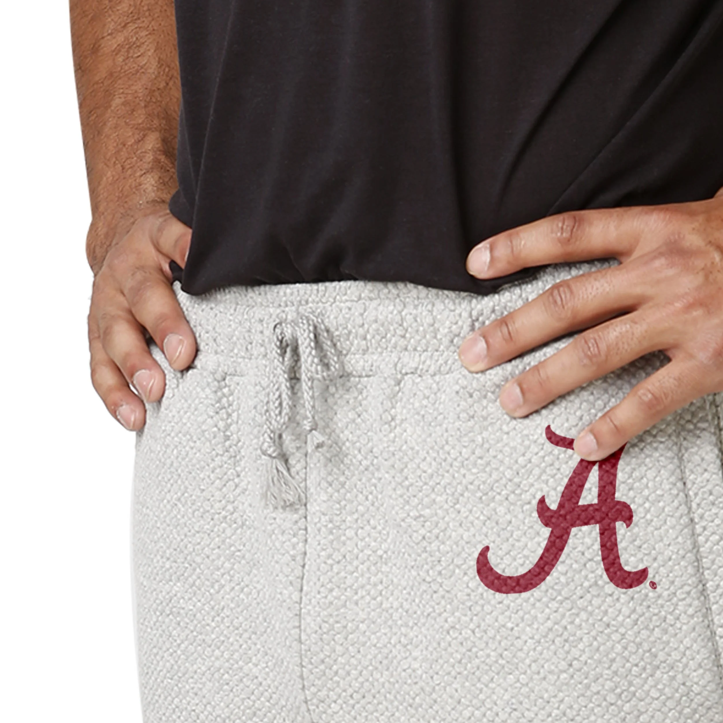 Alabama Crimson Tide NCAA Mens Gray Woven Joggers - Image 4