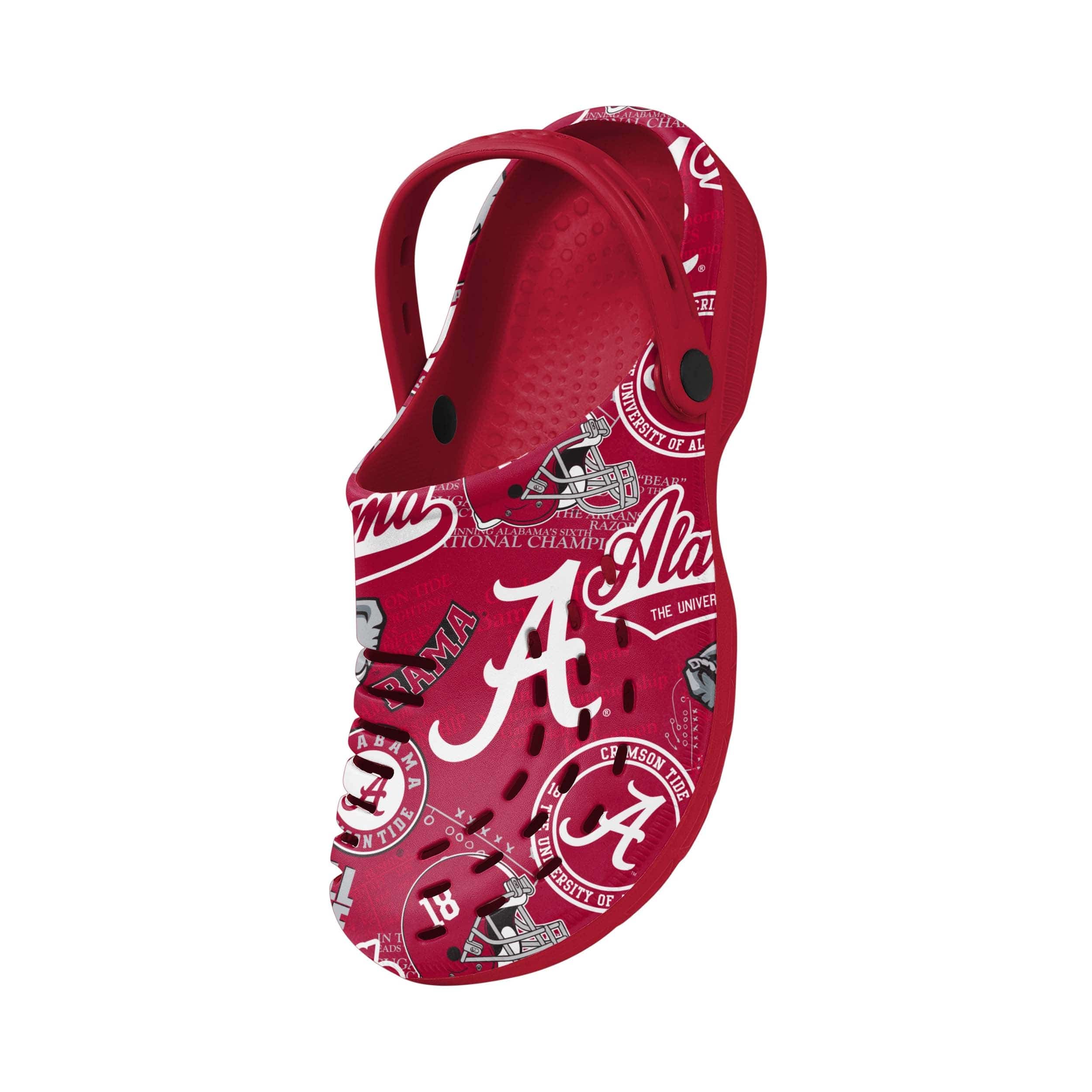 Alabama Crimson Tide NCAA Mens Historic Print Clog With Strap - Image 3