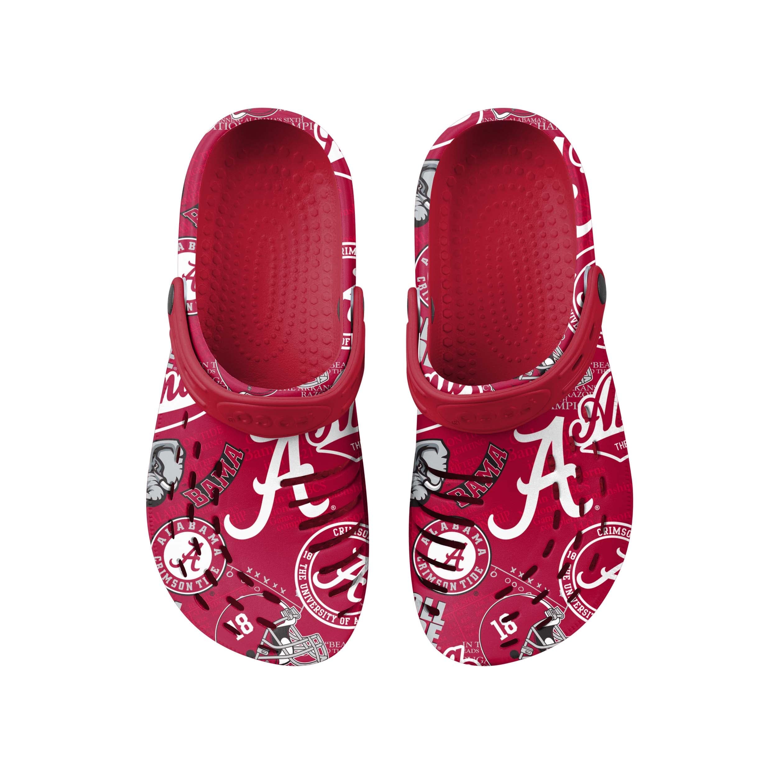 Alabama Crimson Tide NCAA Mens Historic Print Clog With Strap - Image 4