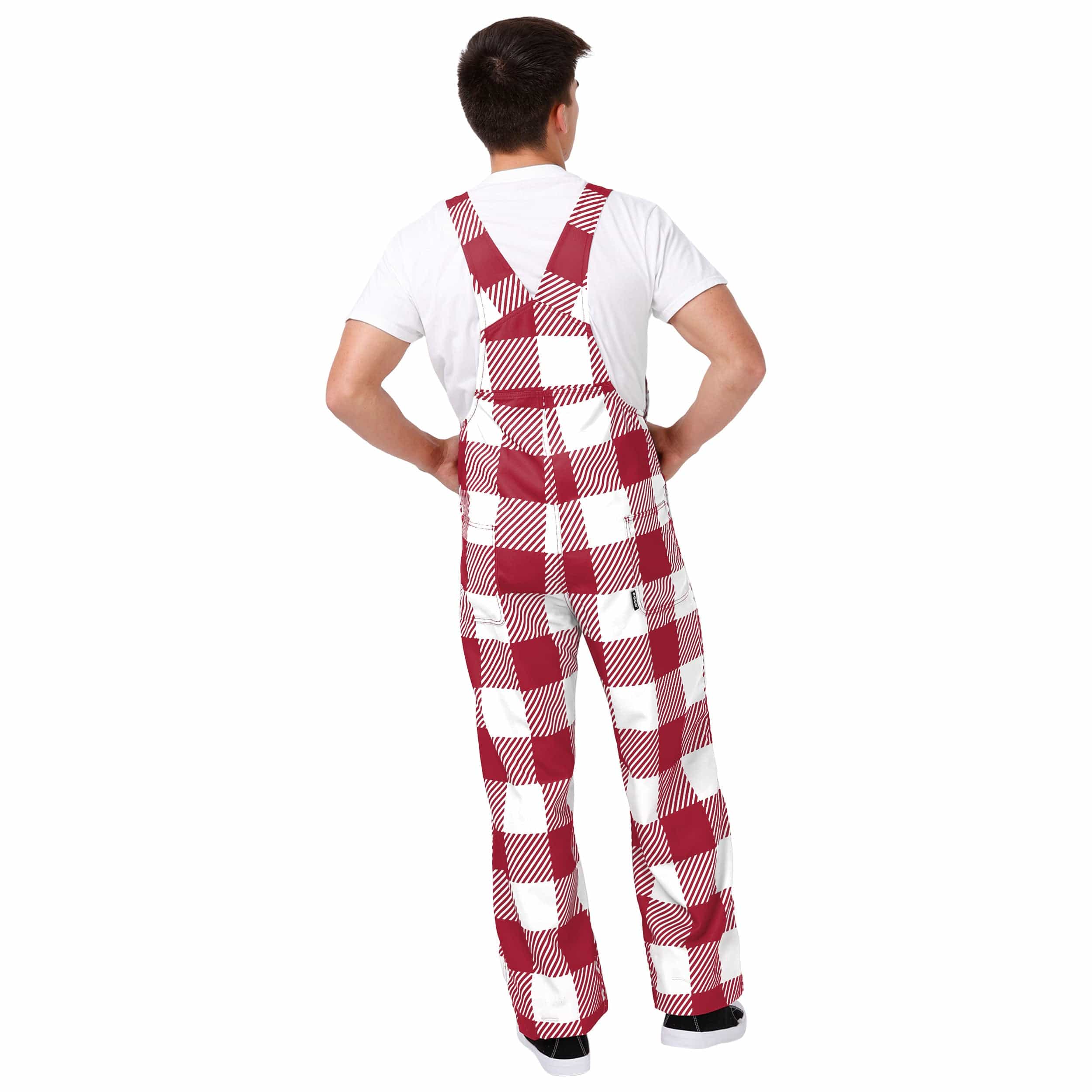 Alabama Crimson Tide NCAA Mens Plaid Bib Overalls - Image 2
