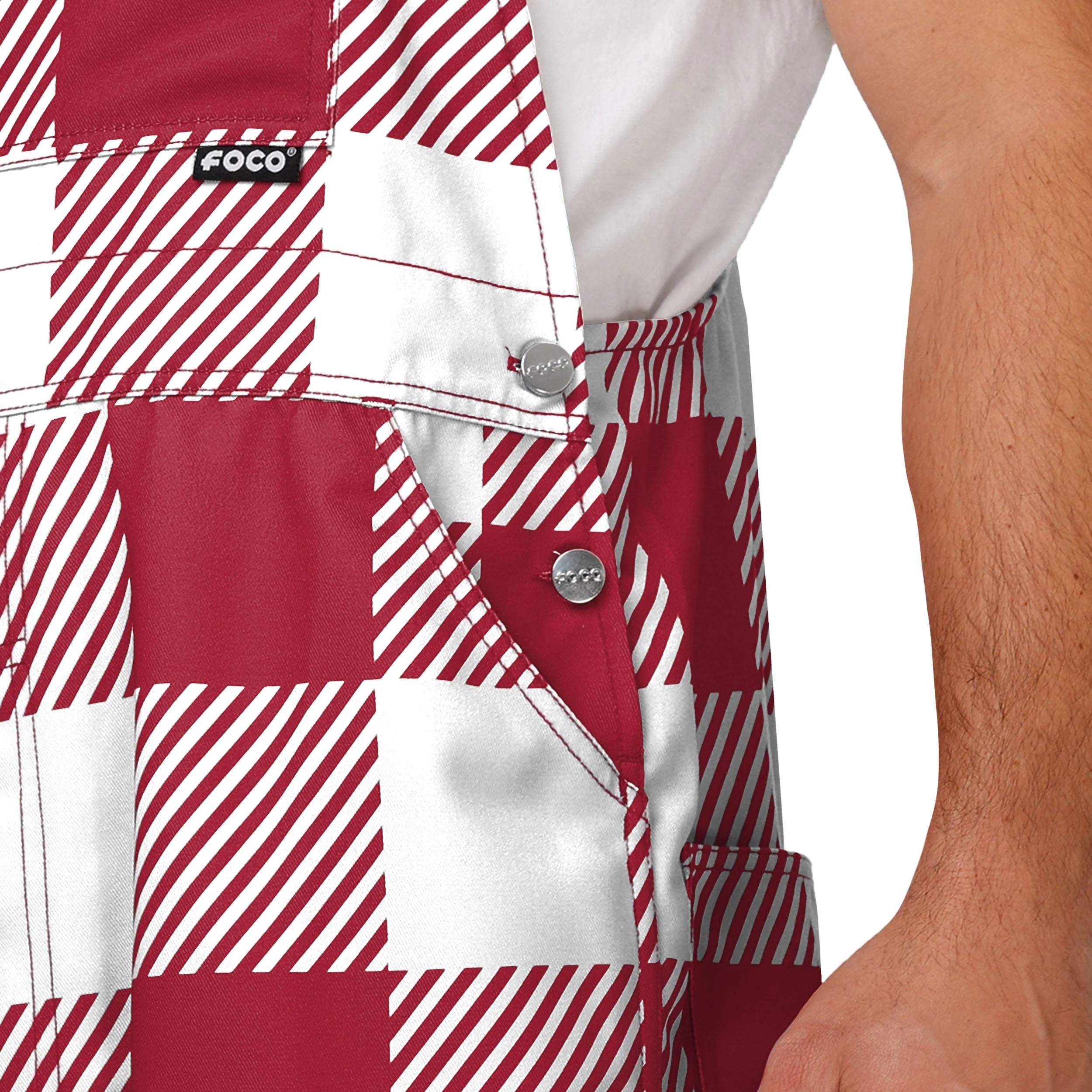 Alabama Crimson Tide NCAA Mens Plaid Bib Overalls - Image 5