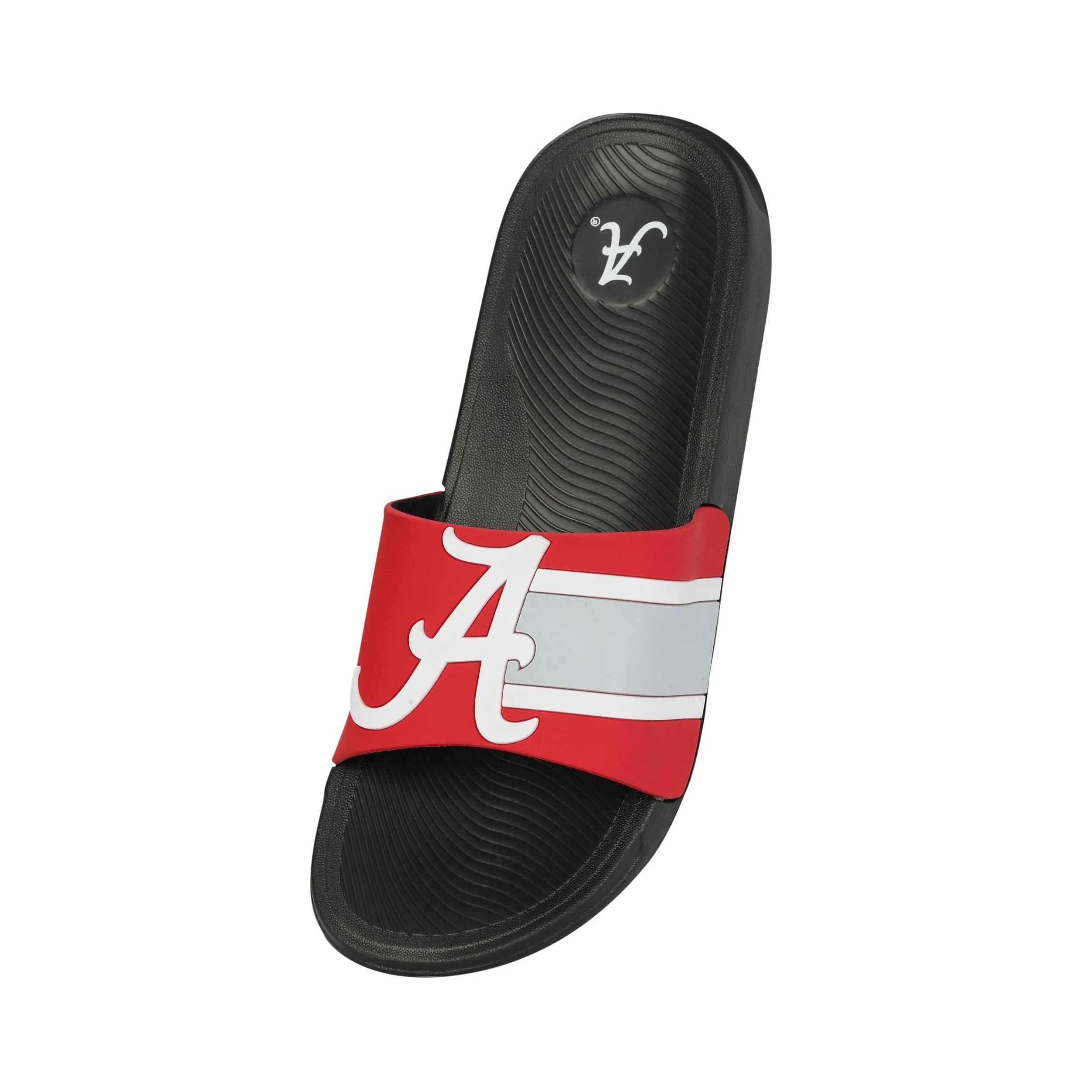 Alabama Crimson Tide NCAA Mens Striped Big Logo Raised Slide - Image 3