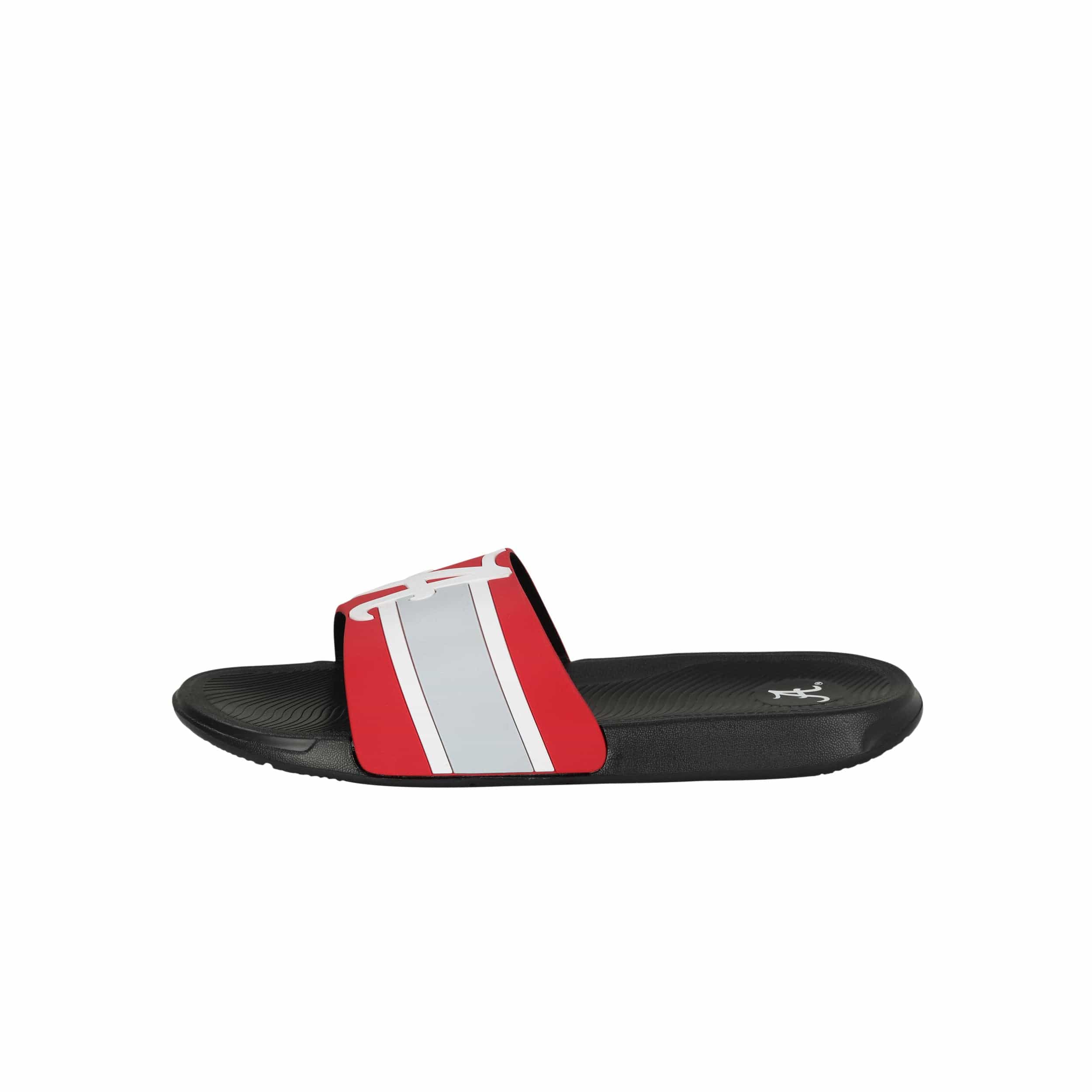Alabama Crimson Tide NCAA Mens Striped Big Logo Raised Slide - Image 4