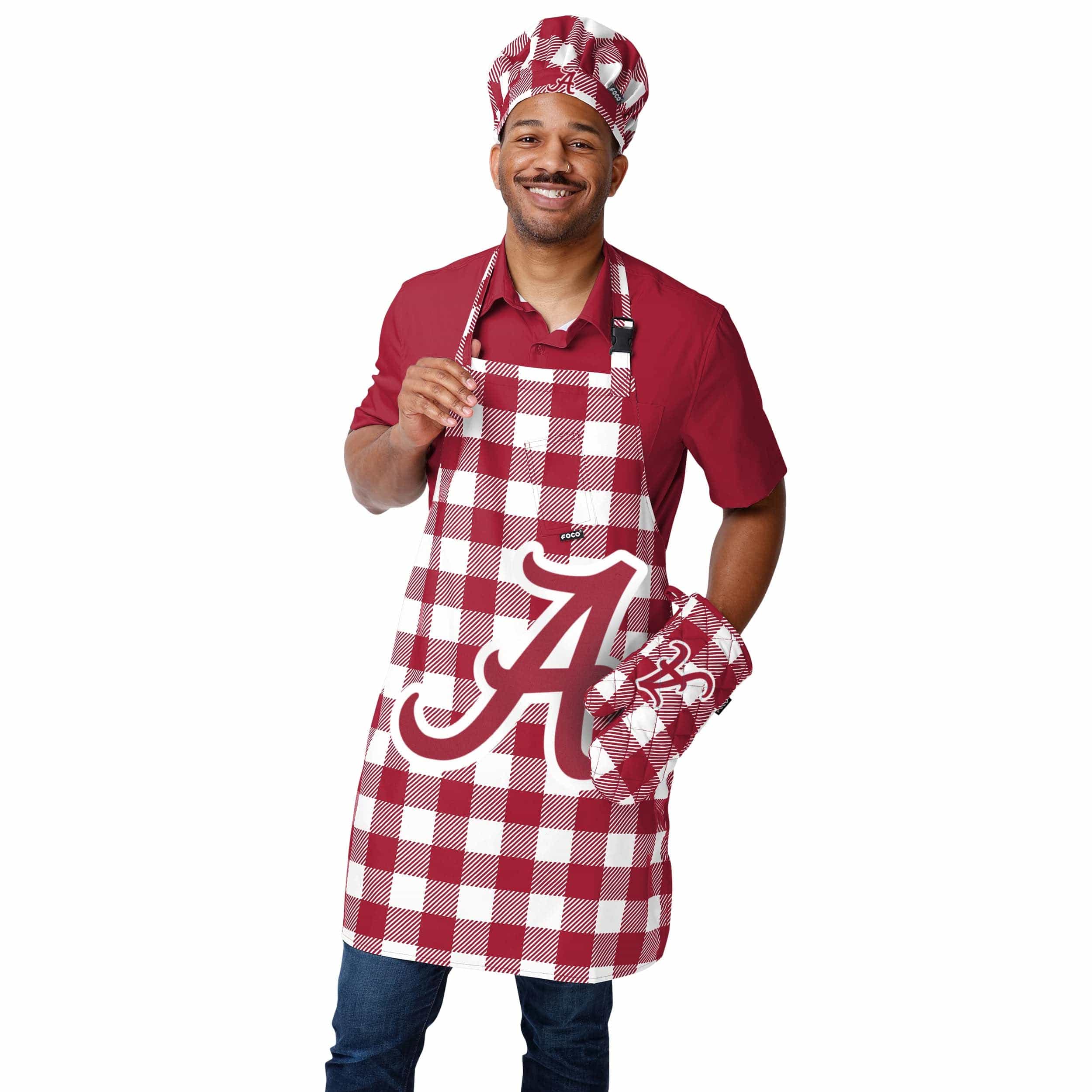 Alabama Crimson Tide NCAA Plaid Apron - Image 2