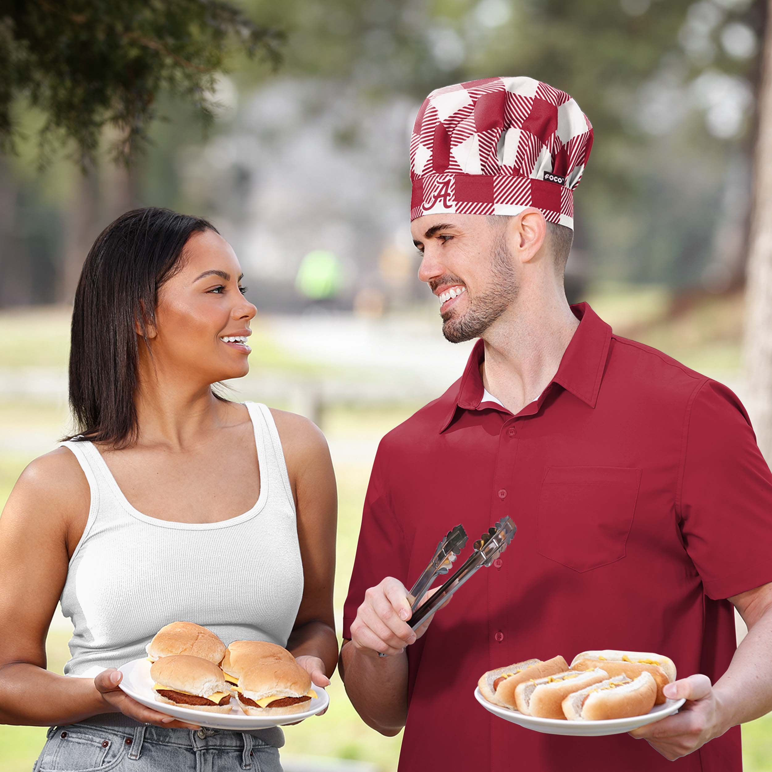 Alabama Crimson Tide NCAA Plaid Chef Hat - Image 3