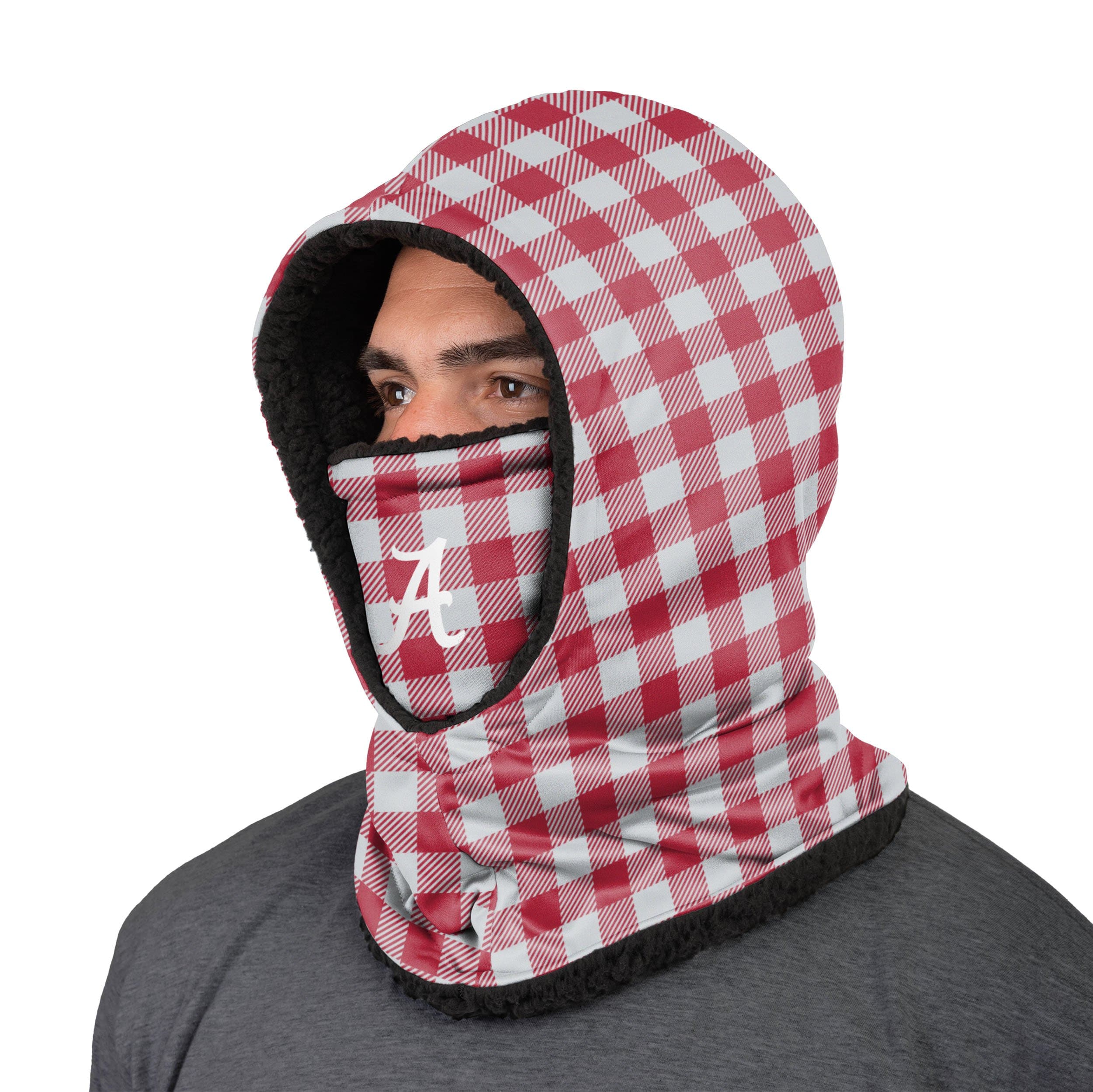 Alabama Crimson Tide NCAA Plaid Hooded Gaiter - Image 2