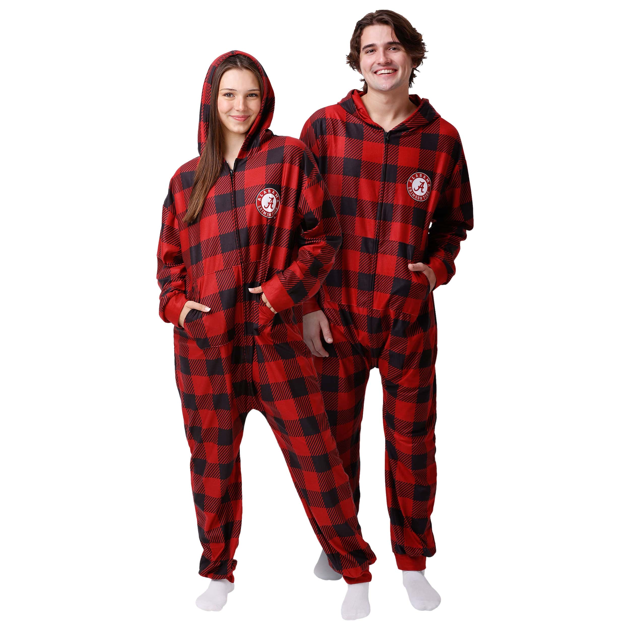 Alabama Crimson Tide NCAA Plaid One Piece Pajamas