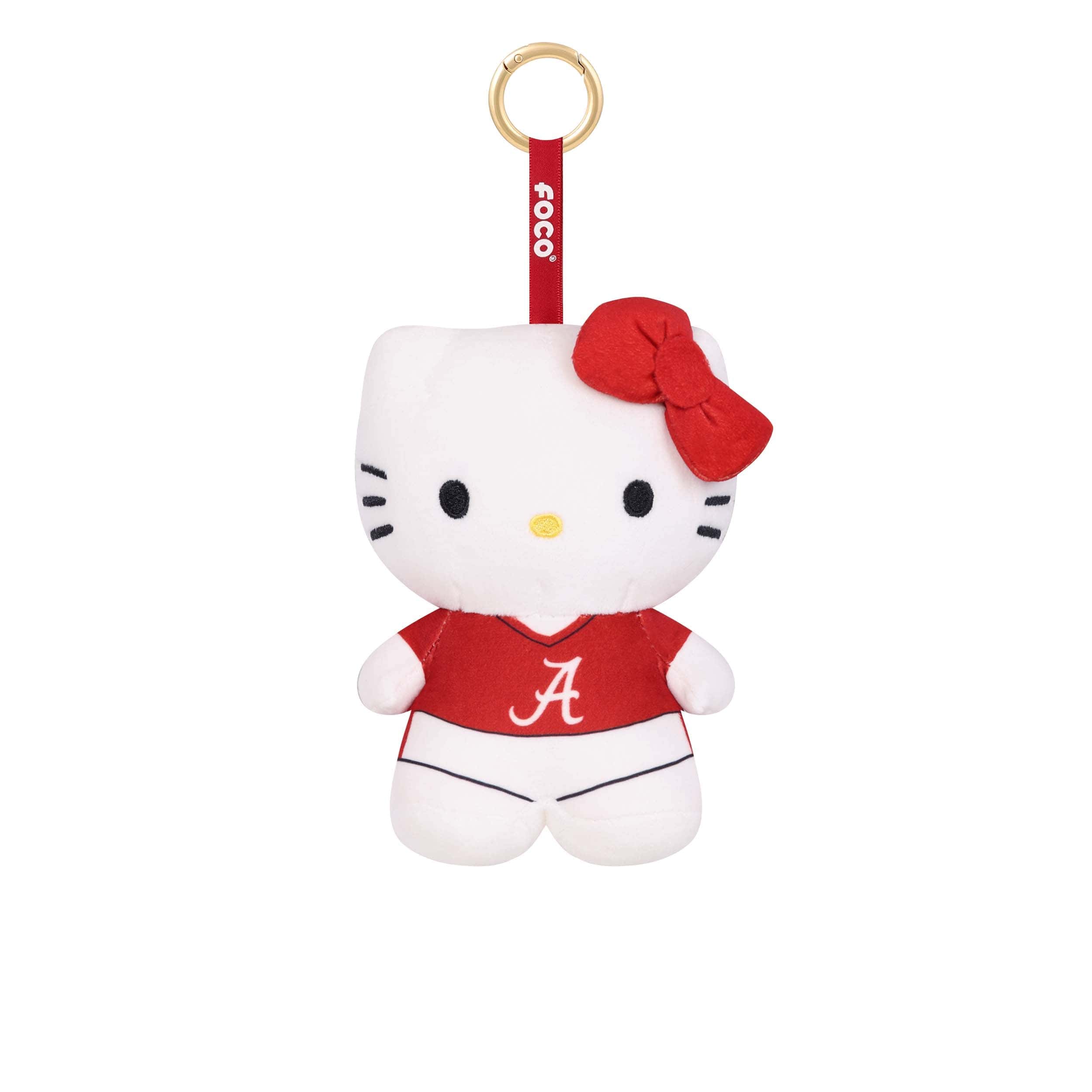 Alabama Crimson Tide NCAA Plush Hello Kitty® Bag Charm Keychain (PREORDER - SHIPS LATE JULY)