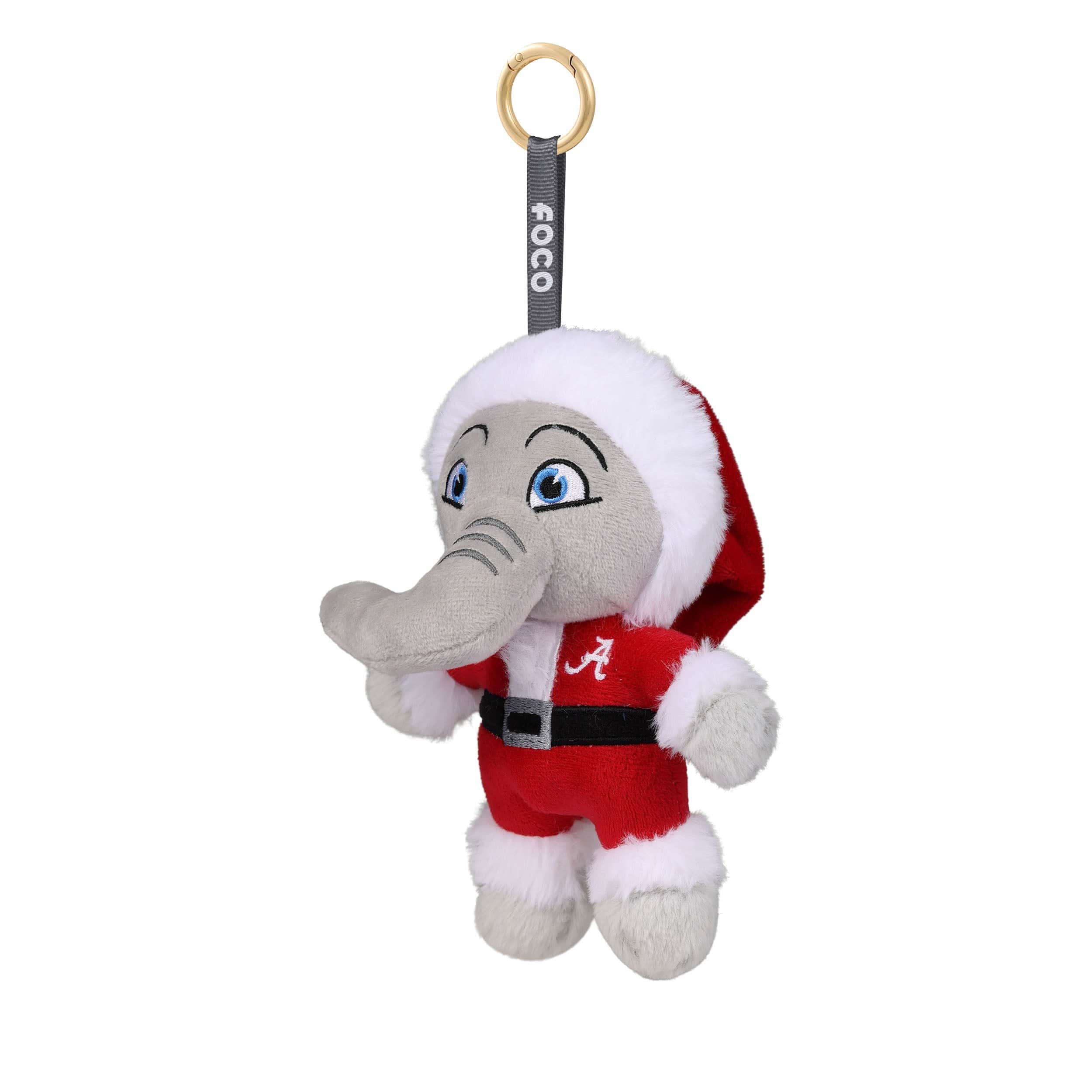 Alabama Crimson Tide NCAA Plush Mascot Santa Bag Charm Keychain - Image 3