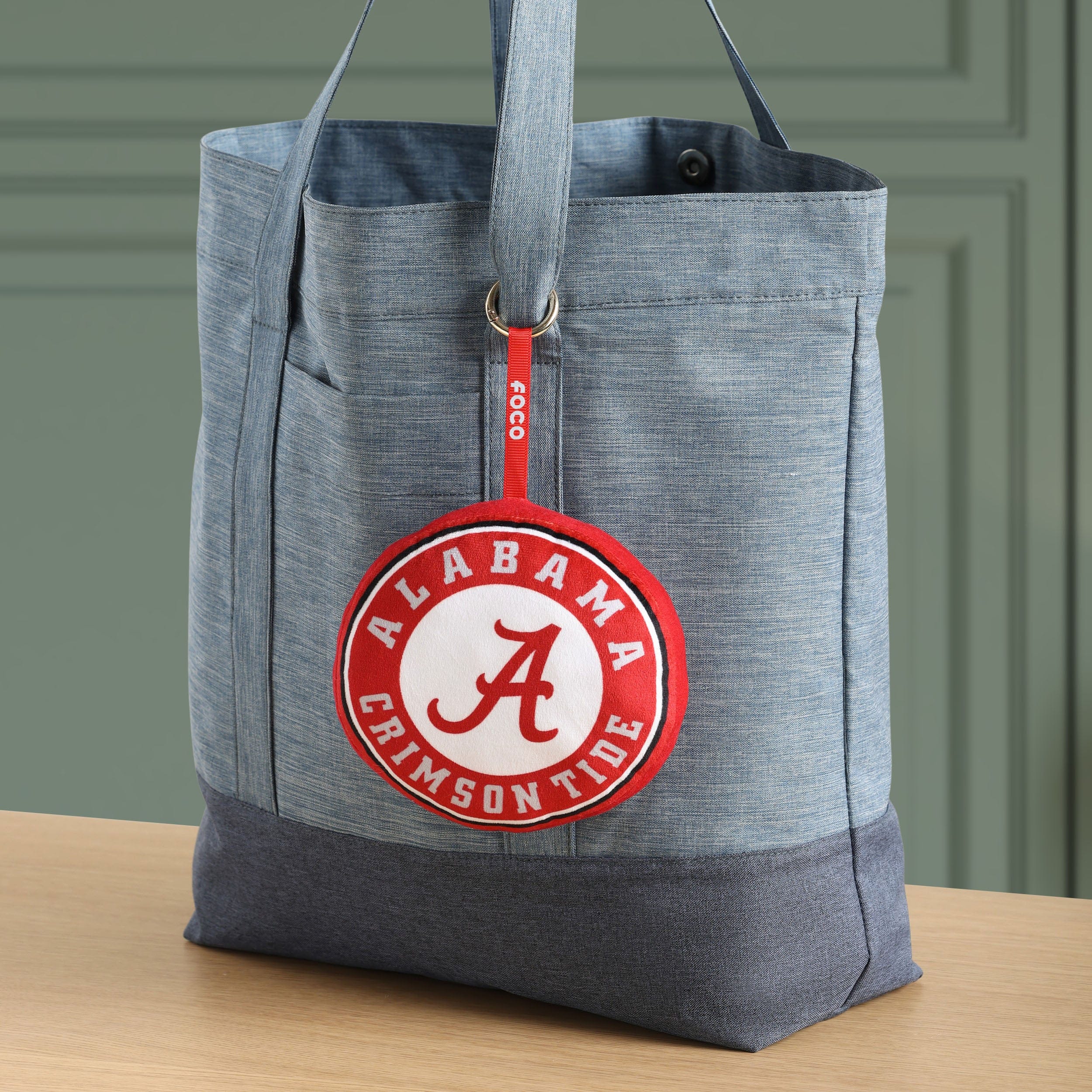 Alabama Crimson Tide NCAA Plush Team Logo Bag Charm Keychain - Image 2