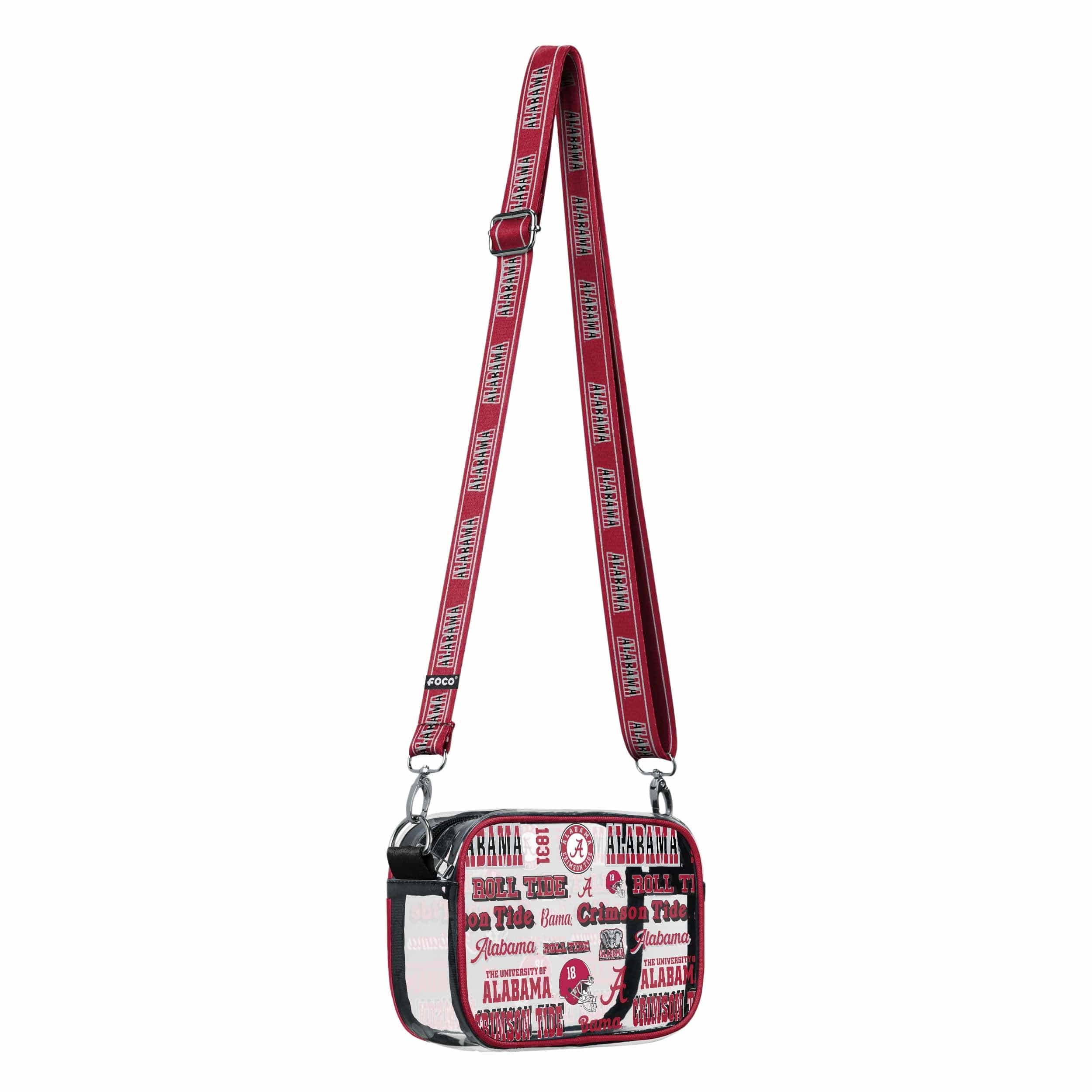 Alabama Crimson Tide NCAA Repeat Retro Print Clear Crossbody Bag - Image 2