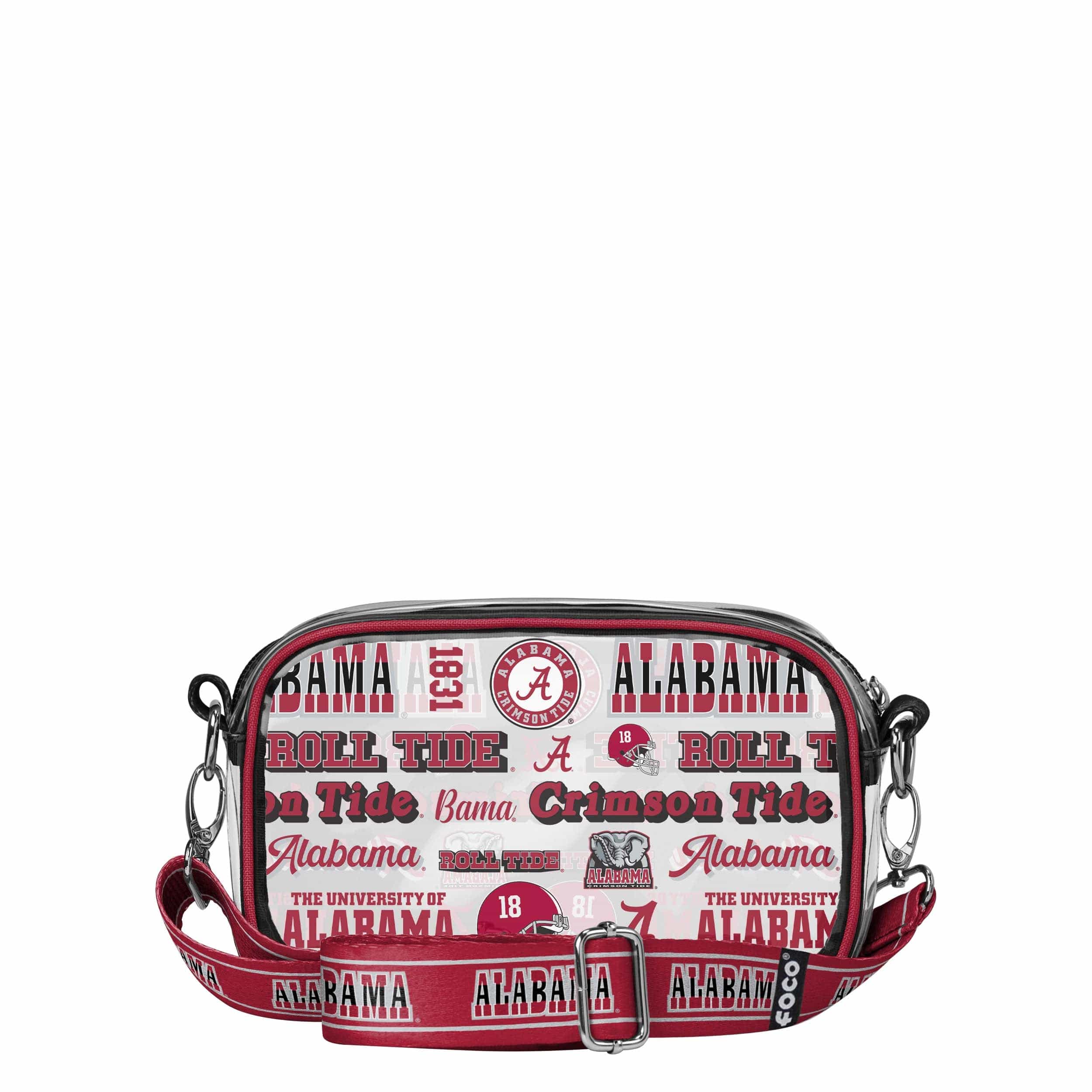 Alabama Crimson Tide NCAA Repeat Retro Print Clear Crossbody Bag - Image 5