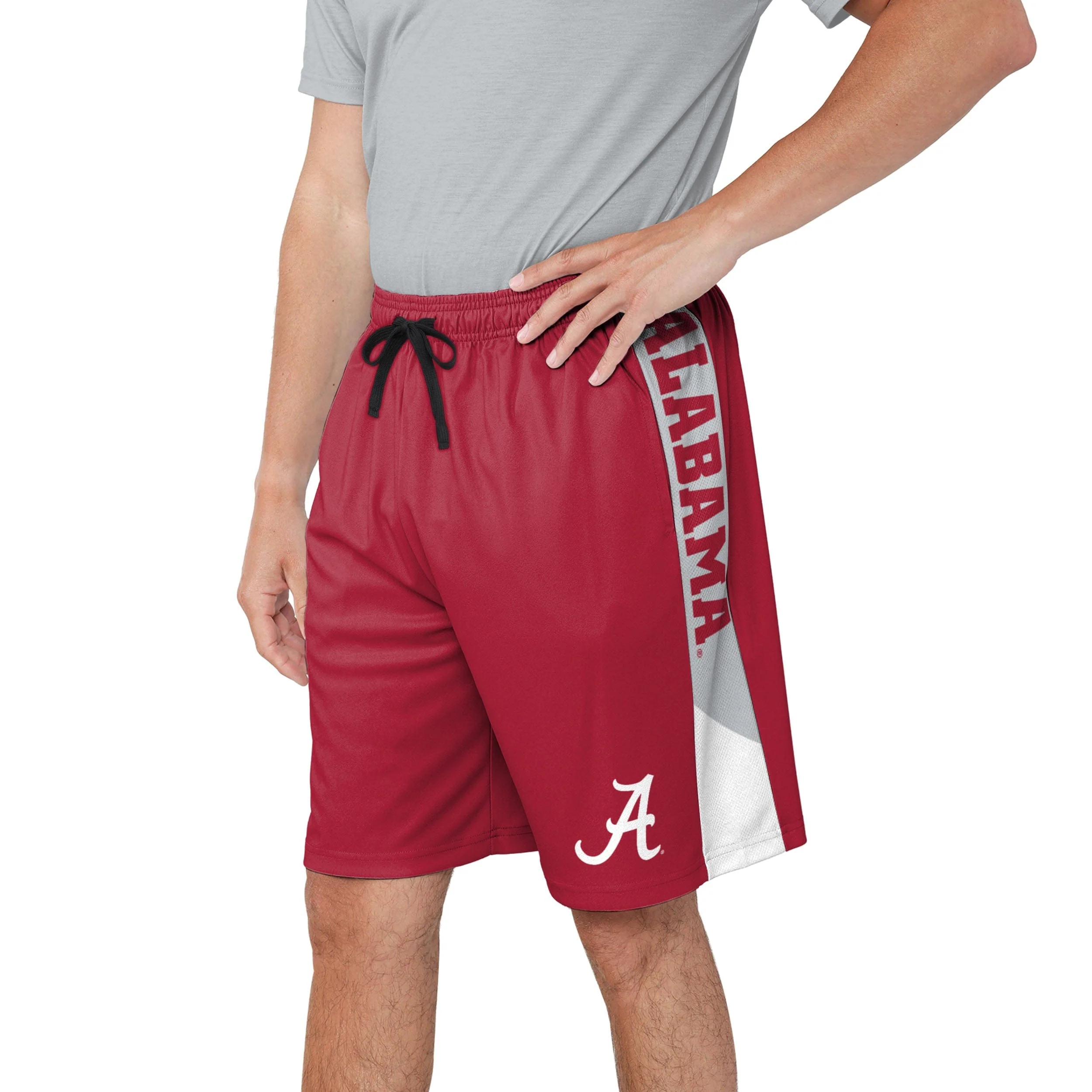 Alabama Crimson Tide NCAA Mens Side Stripe Training Shorts - Image 2