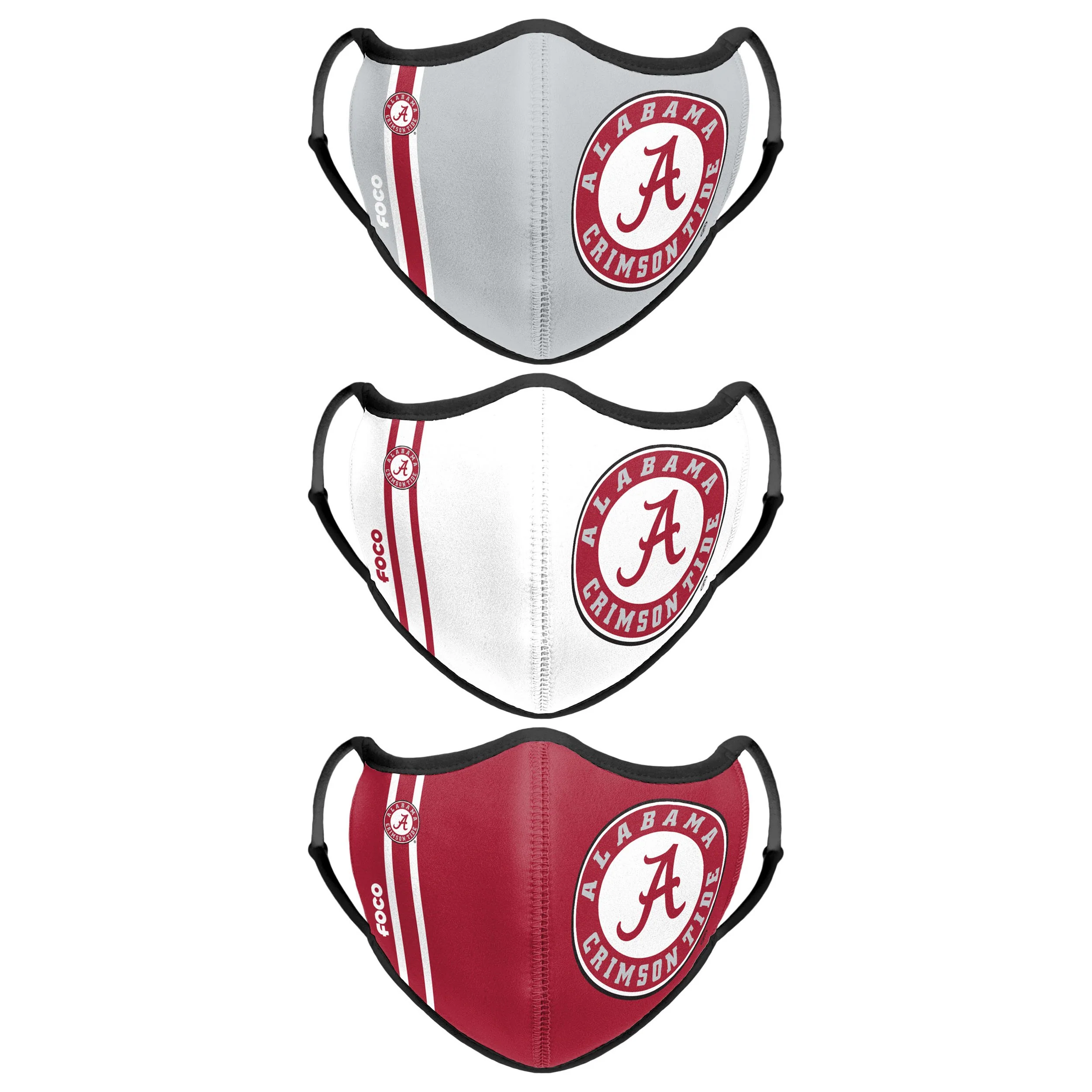 Alabama Crimson Tide NCAA Sport 3 Pack Face Cover
