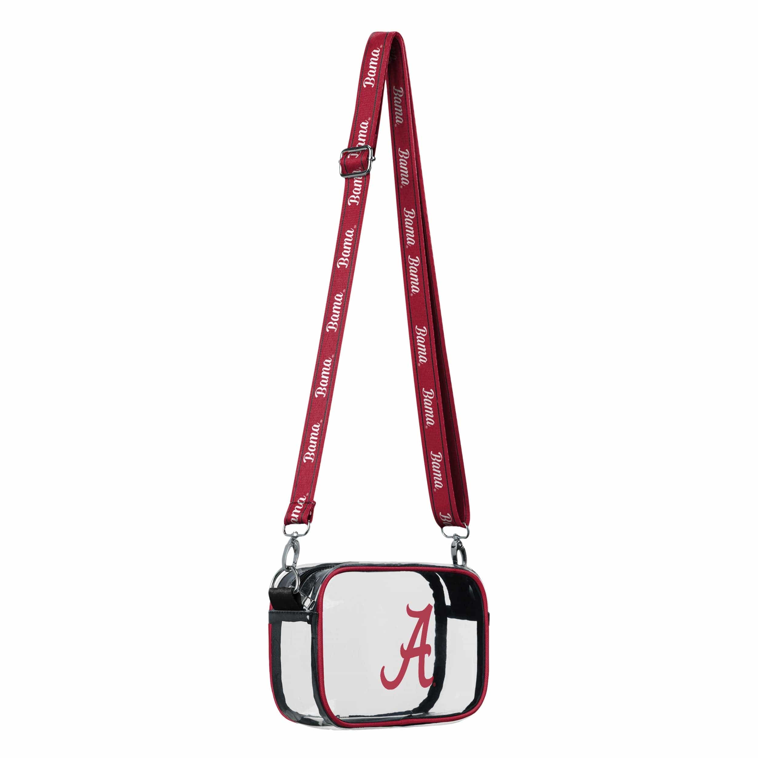 Alabama Crimson Tide NCAA Team Stripe Clear Crossbody Bag - Image 2