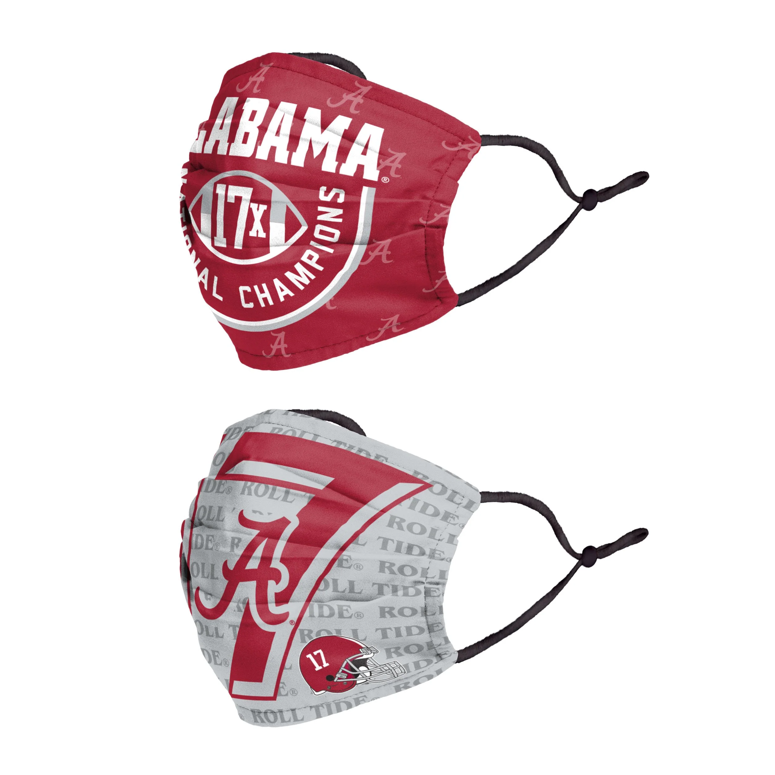 Alabama Crimson Tide NCAA Thematic Champions Adjustable 2 Pack Face Cover - Image 2