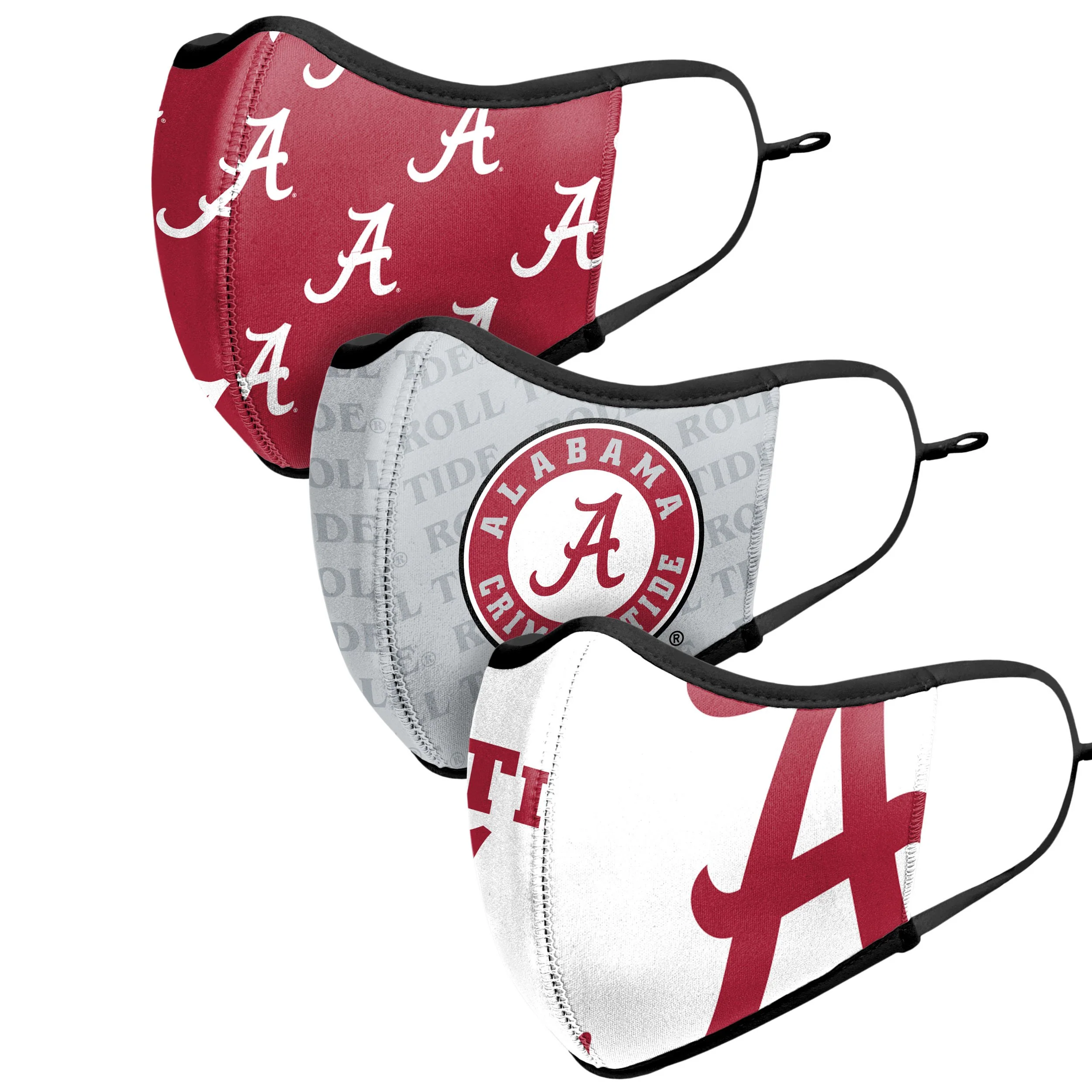Alabama Crimson Tide NCAA Thematic Sport 3 Pack Face Cover - Image 4