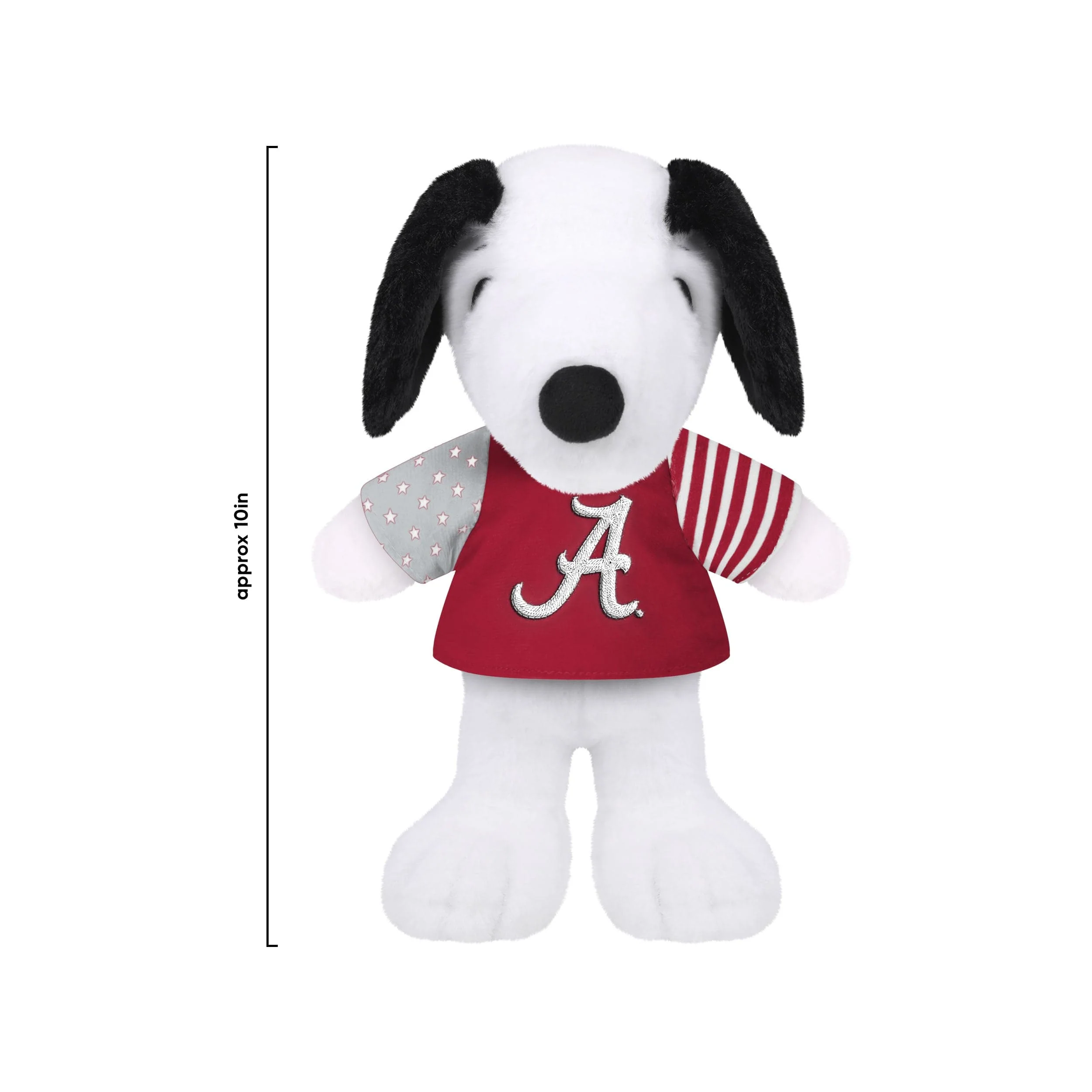 Alabama Crimson Tide NCAA USA Flag Snoopy Peanuts Team Jersey Plush - Image 3