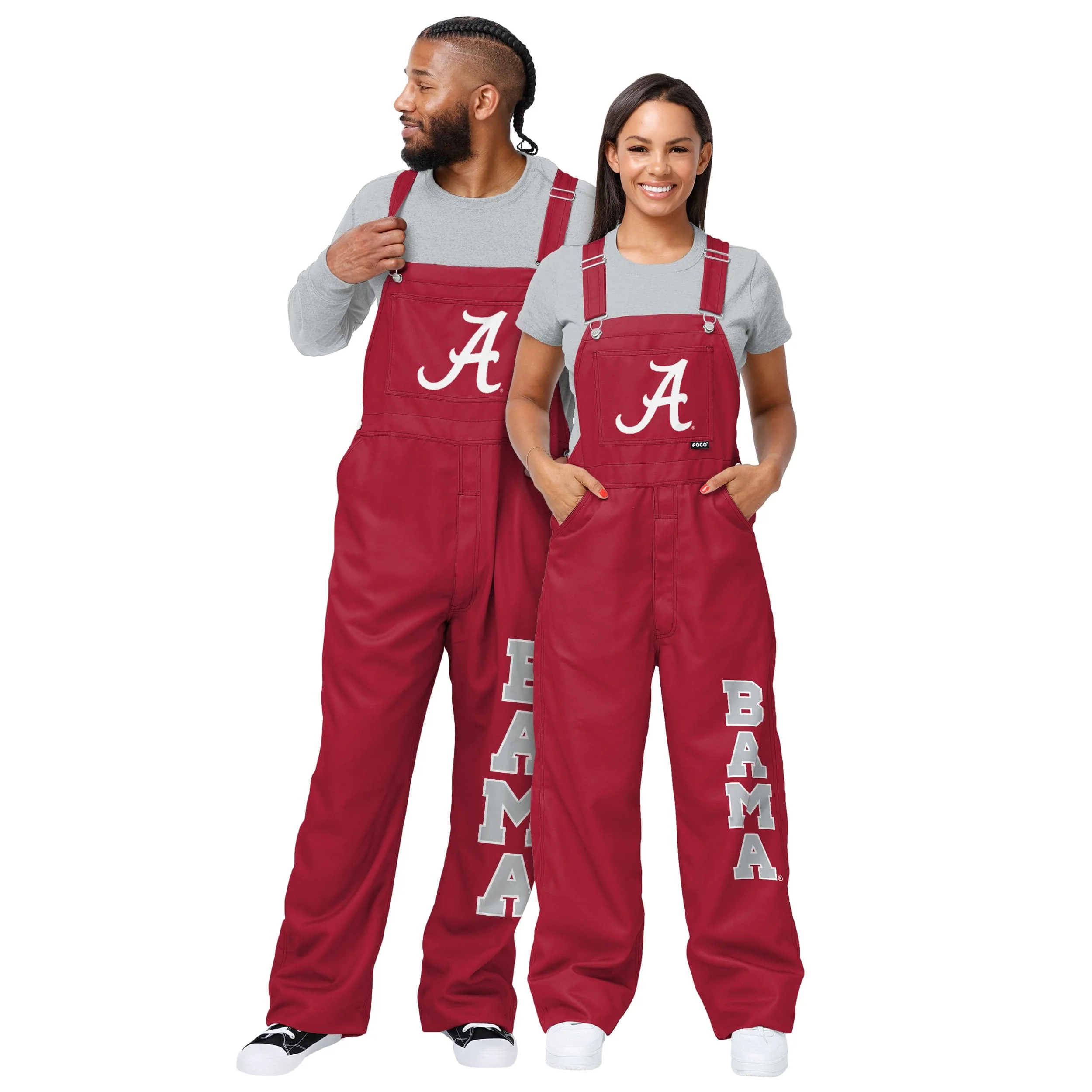 Alabama Crimson Tide NCAA Womens Big Logo Bib Overalls - Image 3