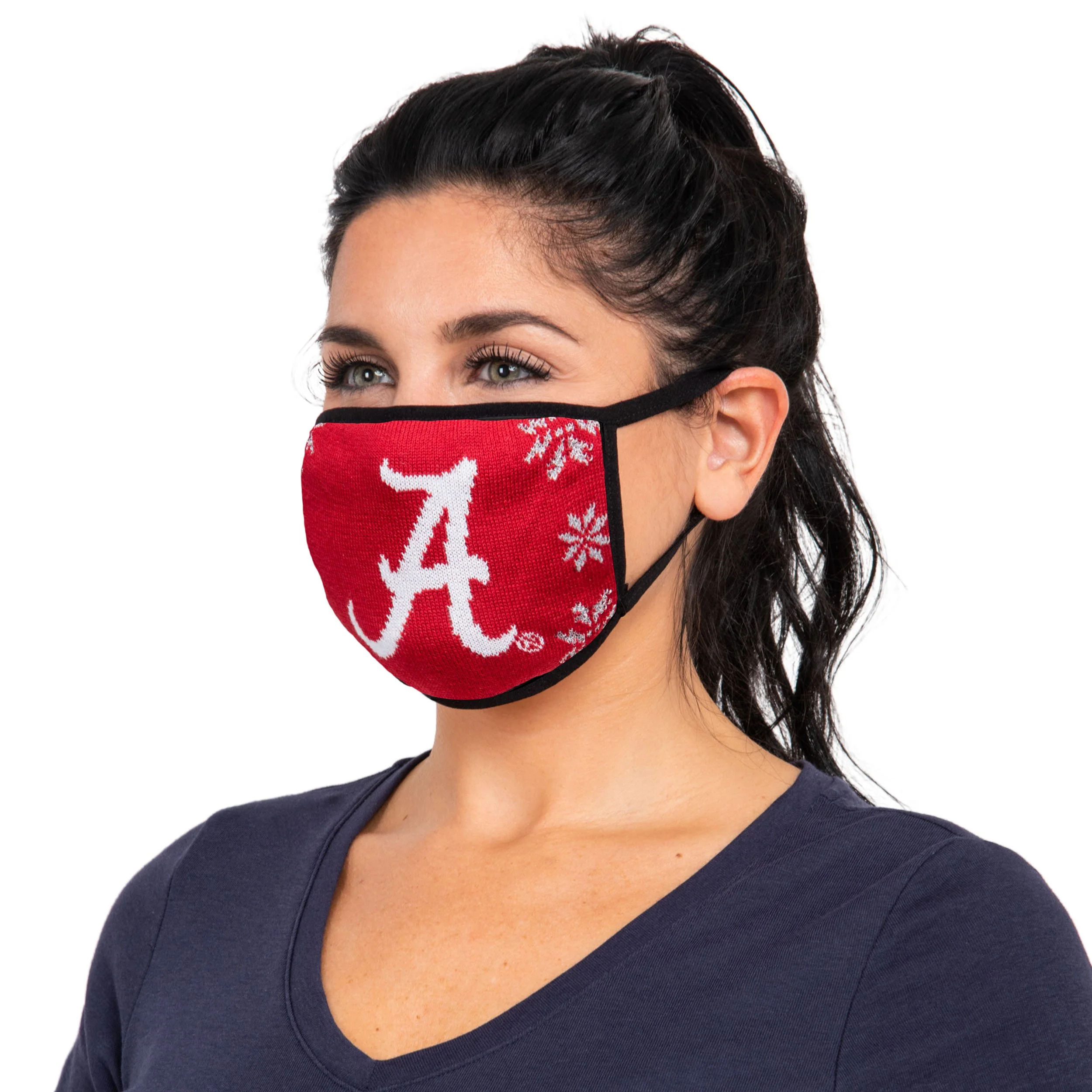 Alabama Crimson Tide NCAA Womens Knit 2 Pack Face Cover - Image 3