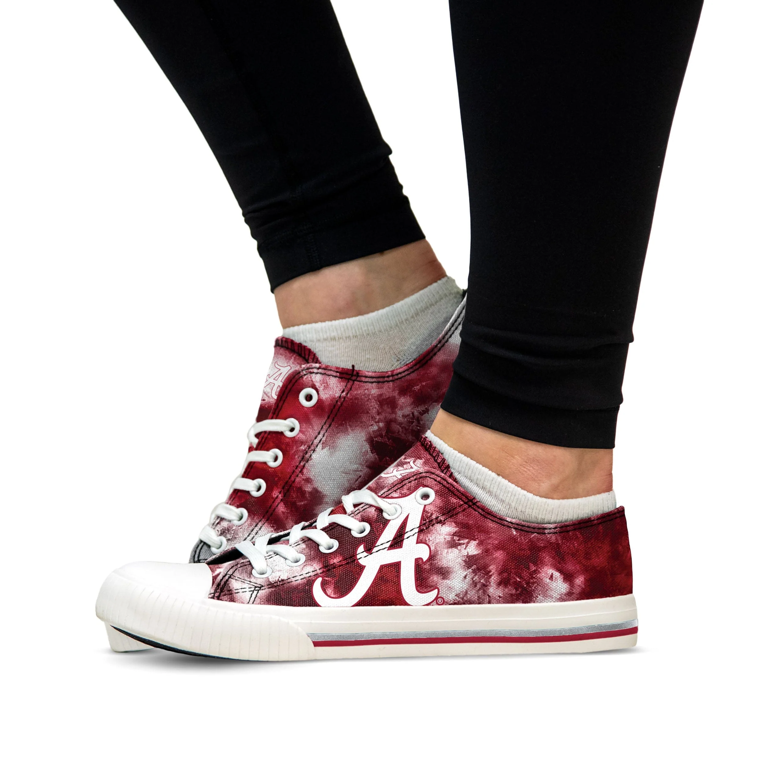 Alabama Crimson Tide NCAA Womens Low Top Tie-Dye Canvas Shoe - Image 4