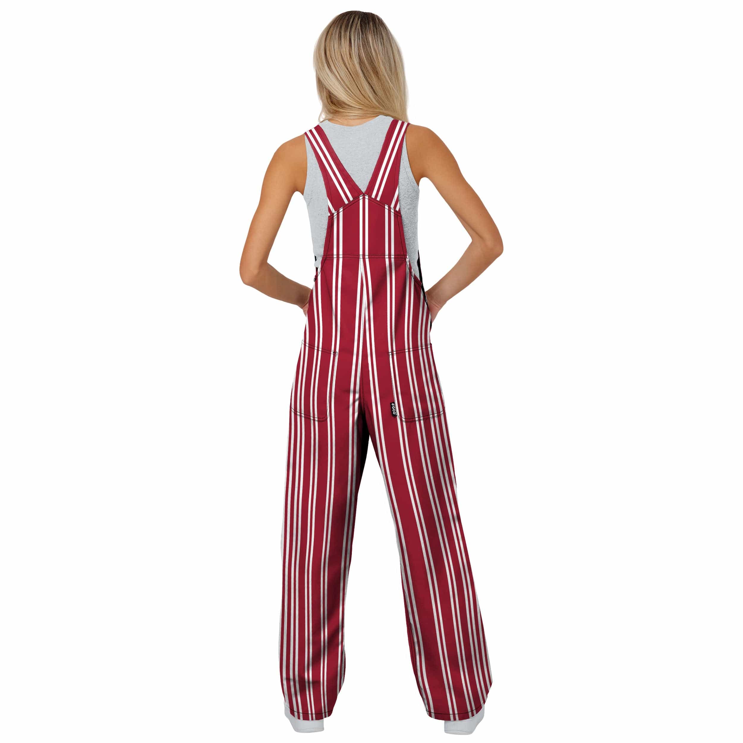 Alabama Crimson Tide NCAA Womens Sideline Spirit Bib Overalls - Image 2