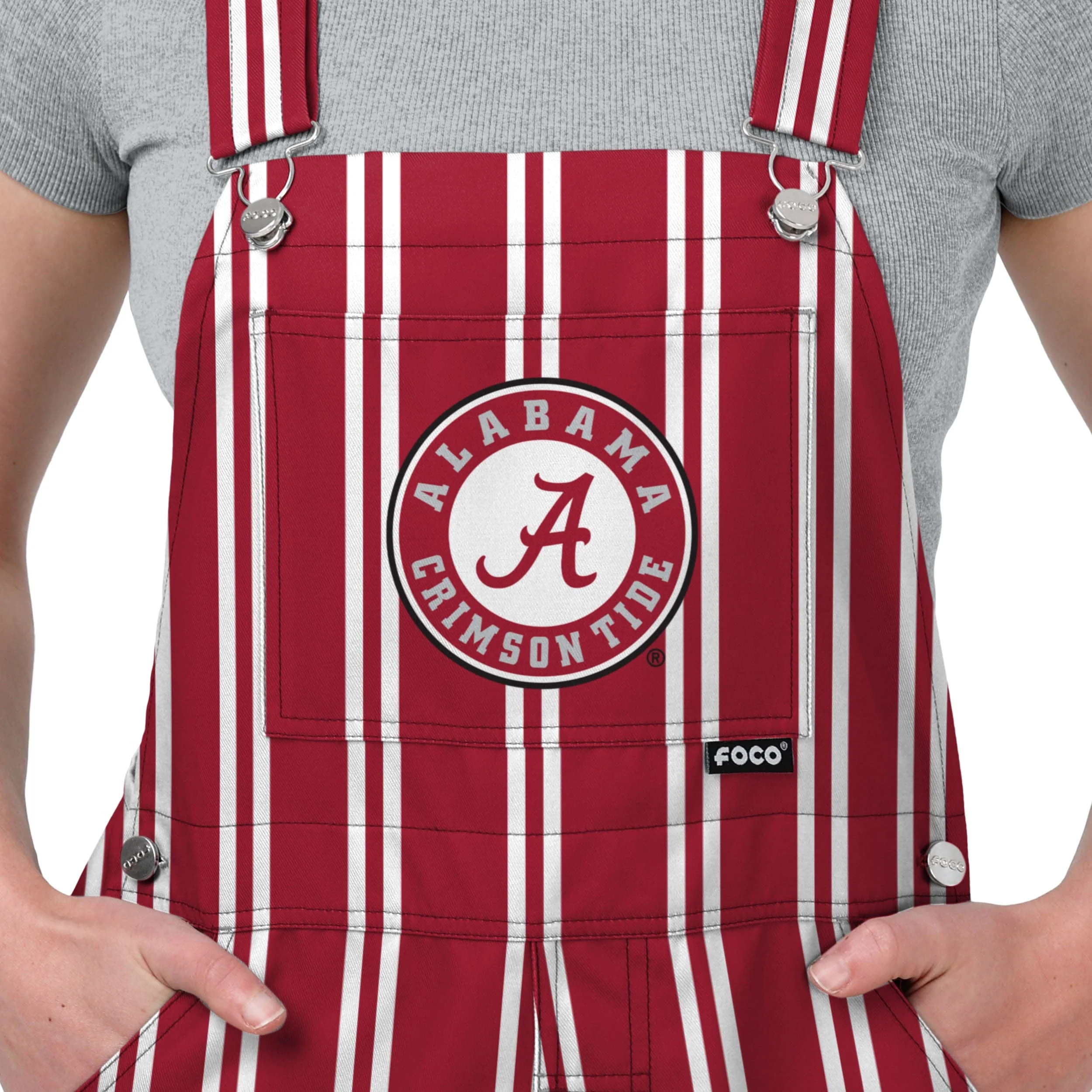 Alabama Crimson Tide NCAA Womens Sideline Spirit Bib Overalls - Image 4