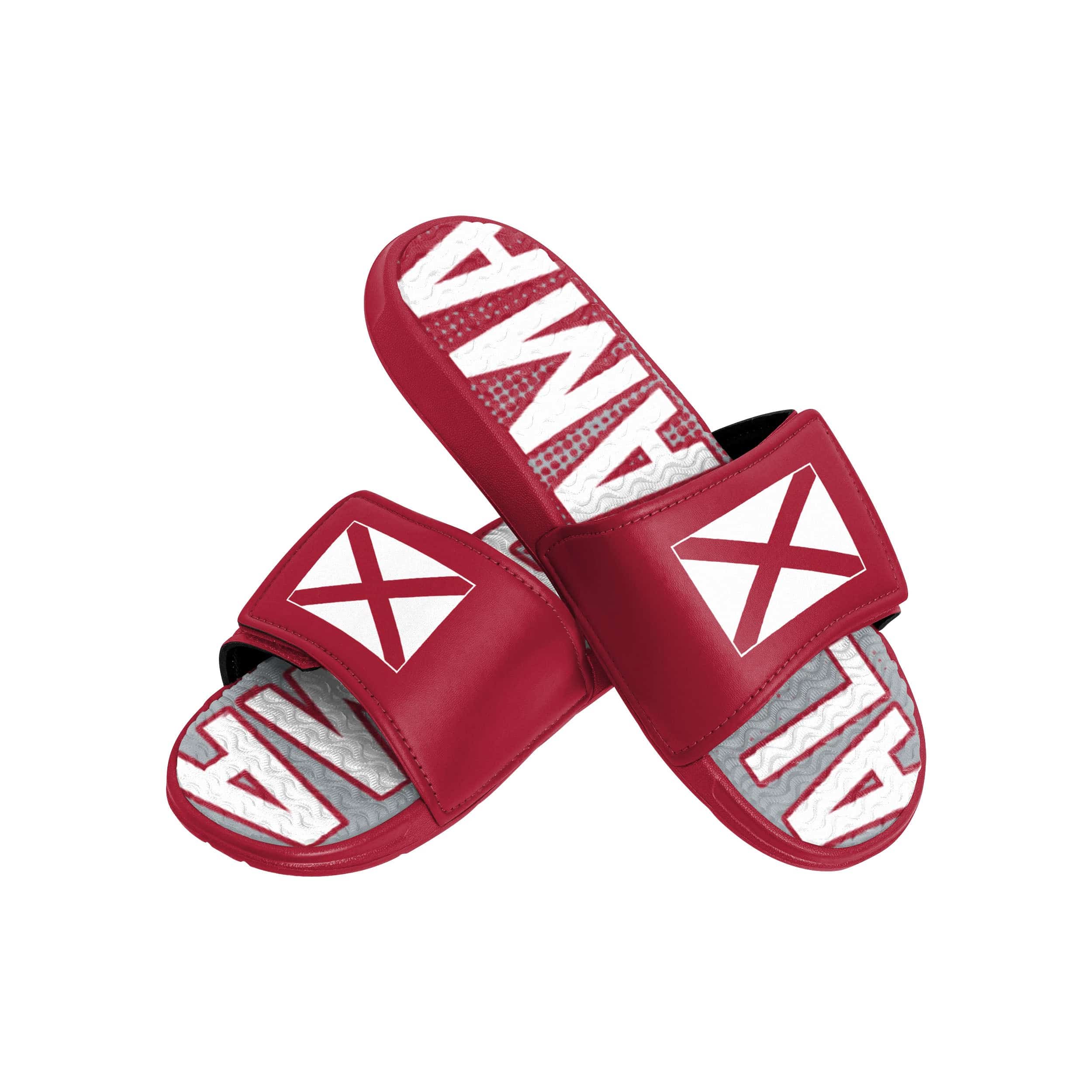 Alabama Mens Flag Gradient Wordmark Gel Slide