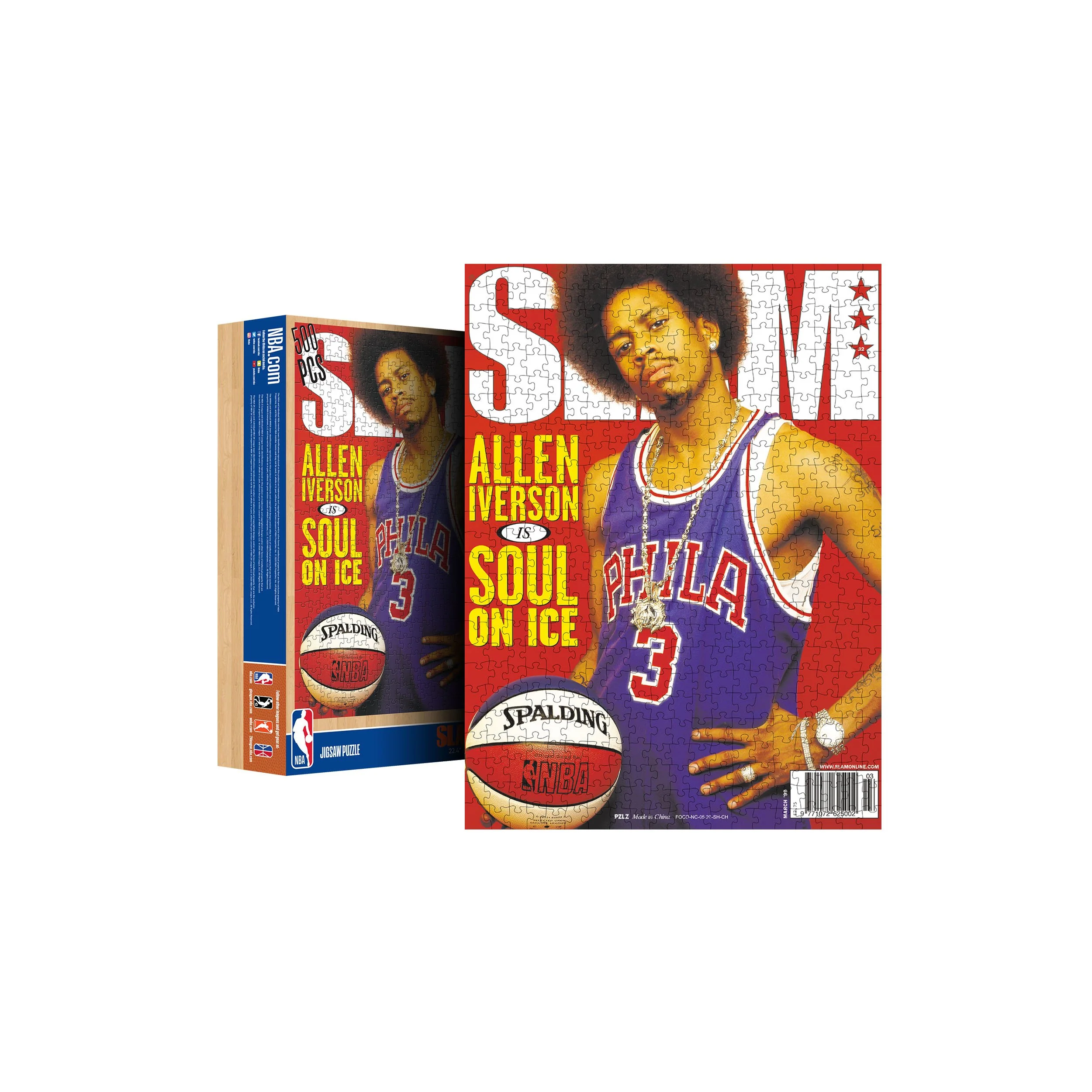 Allen Iverson Philadelphia 76ers NBA SLAM Cover 500 Piece Jigsaw Puzzle PZLZ