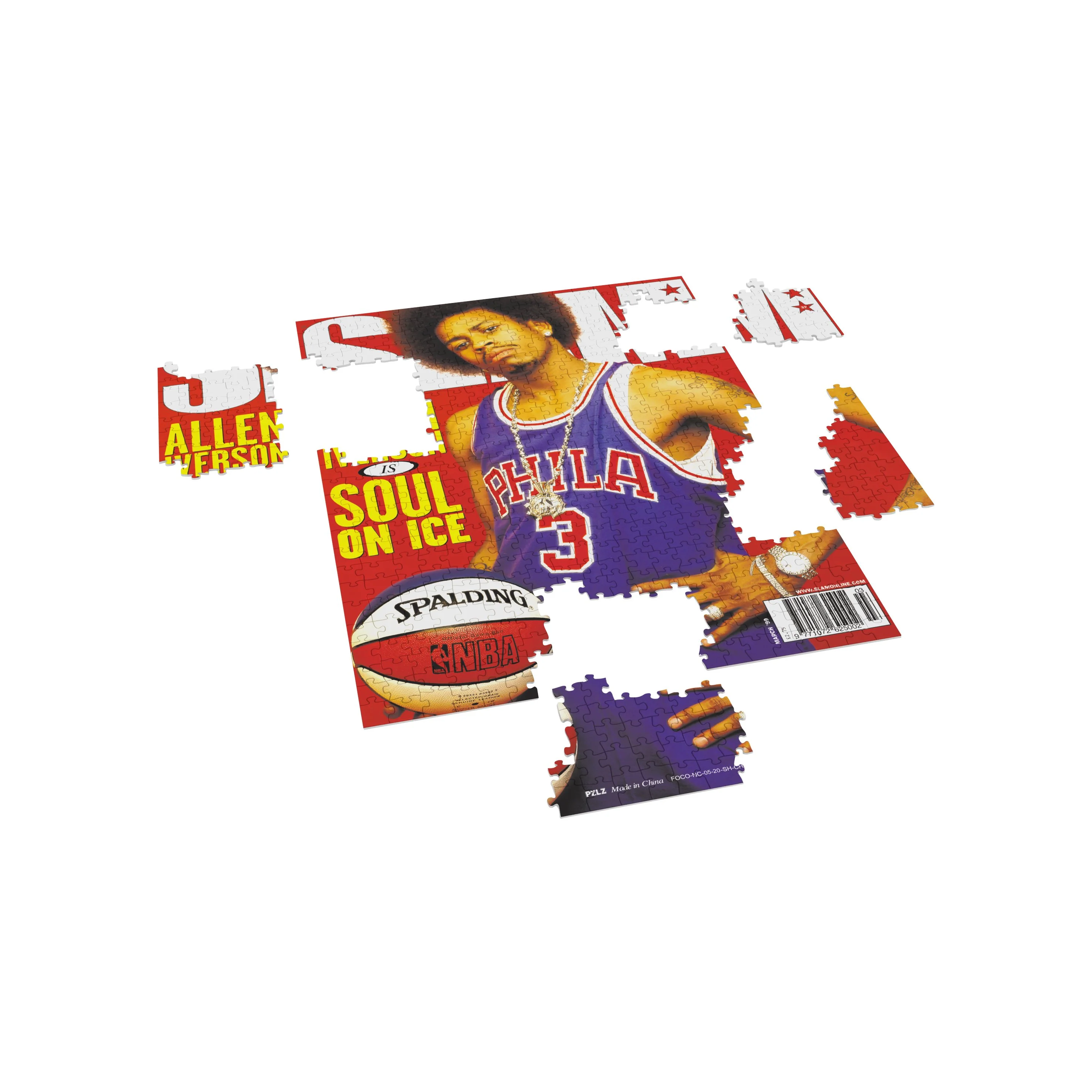 Allen Iverson Philadelphia 76ers NBA SLAM Cover 500 Piece Jigsaw Puzzle PZLZ - Image 3