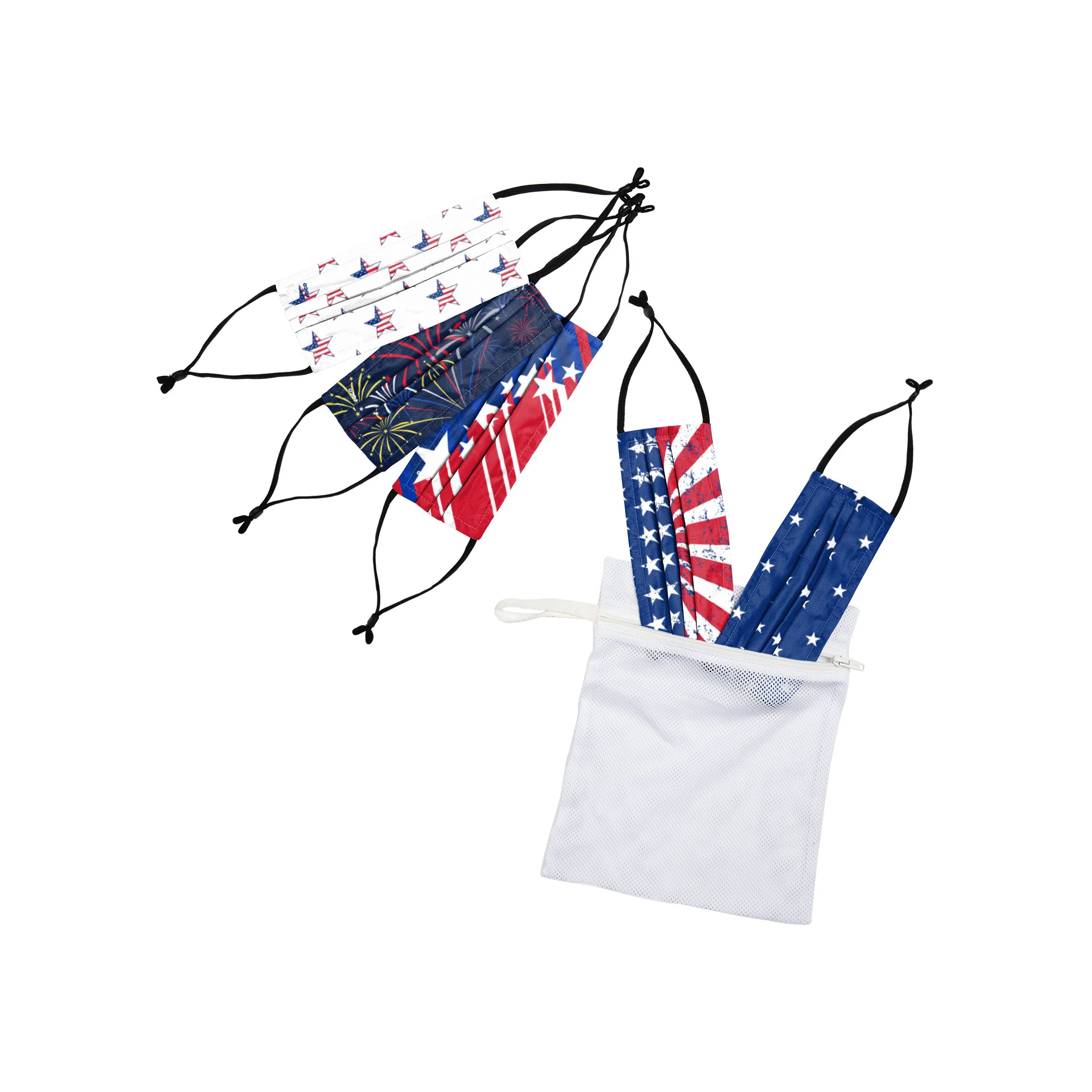 Americana Youth Adjustable 5 Pack Face Cover - Image 2