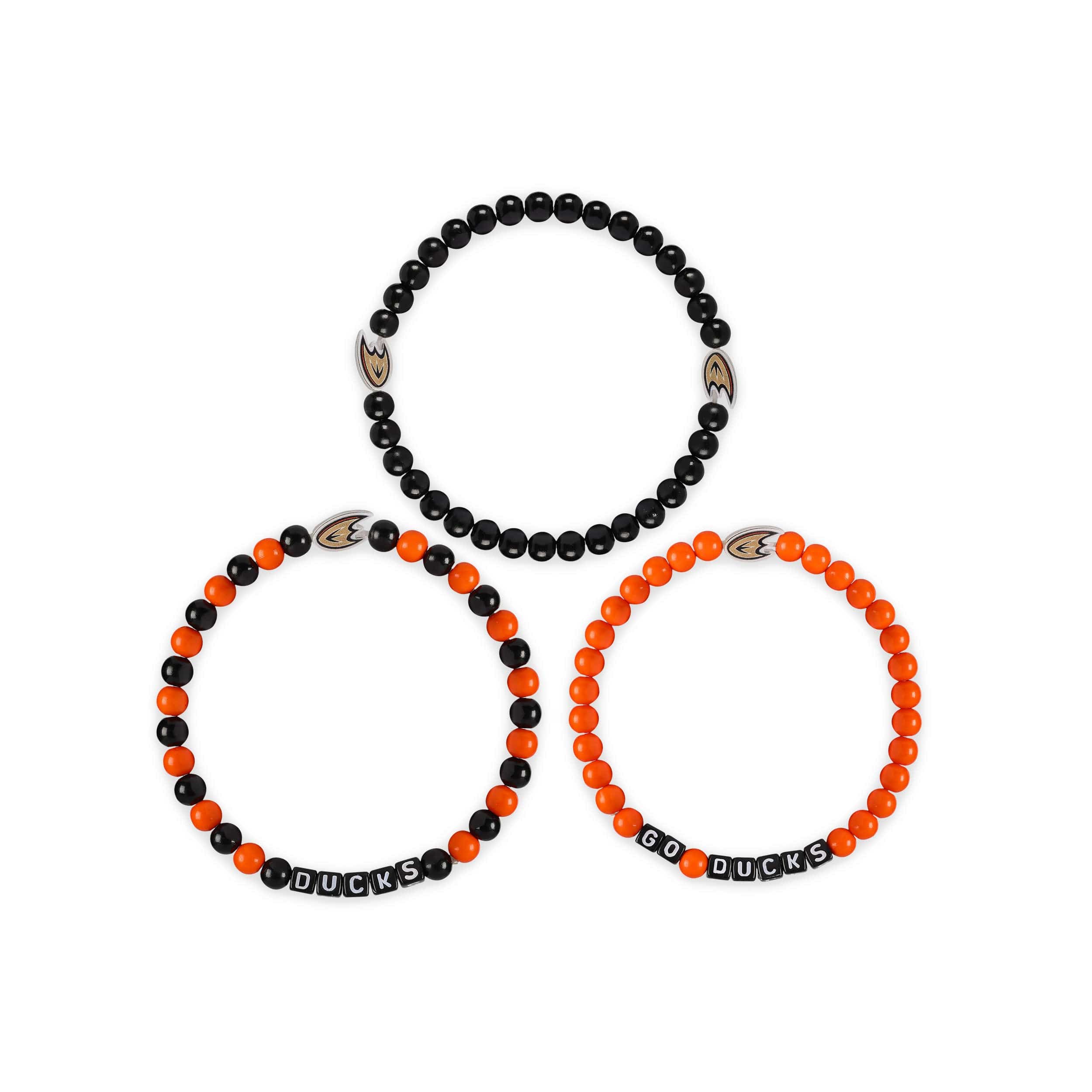 Anaheim Ducks NHL 3 Pack Beaded Friendship Bracelet - Image 3