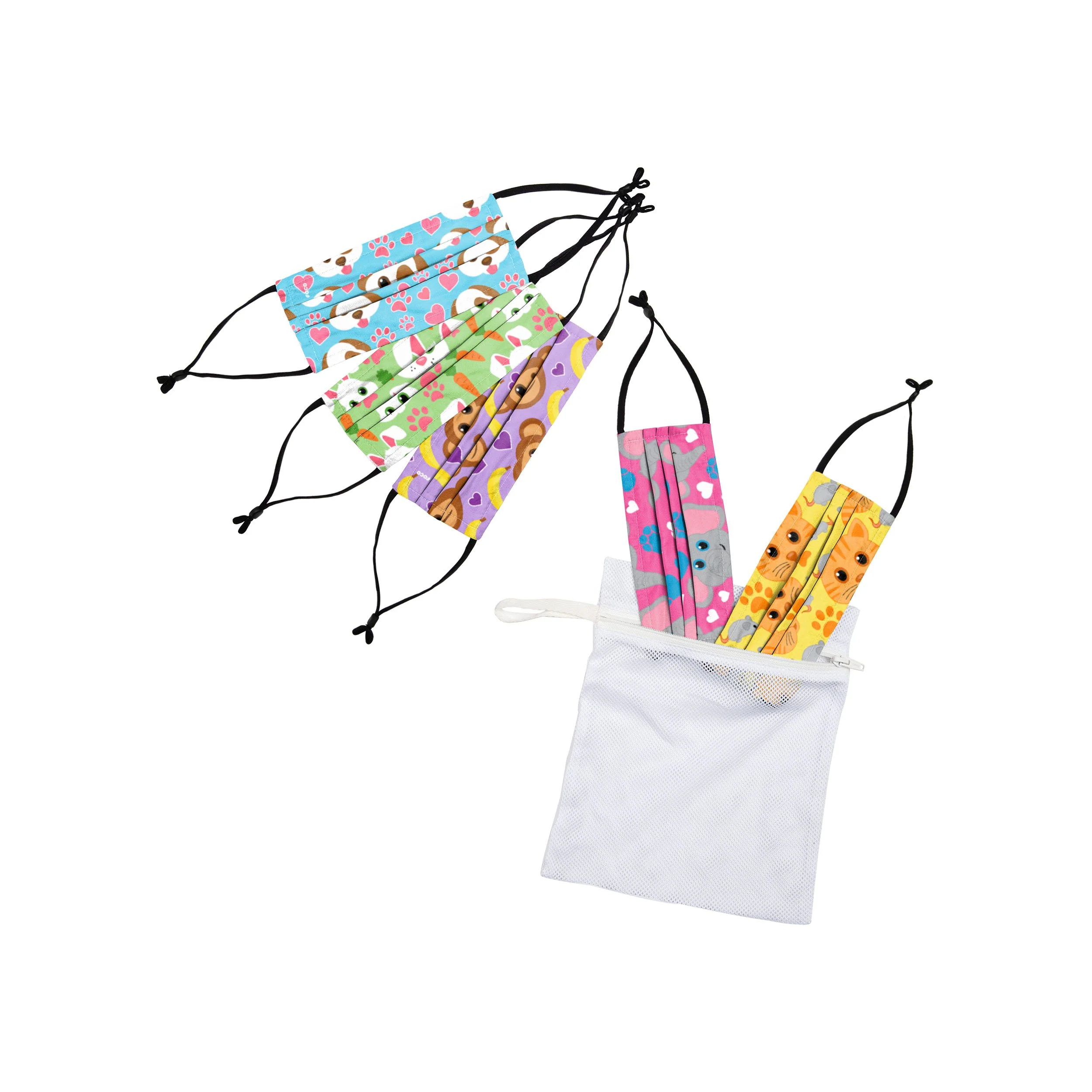 Animal Light Pack Youth Adjustable 5 Pack Face Cover - Image 2